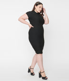 Unique Vintage Plus Size 1960s Black Holly Wiggle Dress - Unique Vintage - Womens, DRESSES, WIGGLE