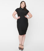 Unique Vintage Plus Size 1960s Black Holly Wiggle Dress - Unique Vintage - Womens, DRESSES, WIGGLE