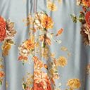 Unique Vintage Plus Size Antique Blue & Orange Floral Satin Swing Dress - Unique Vintage - Womens, DRESSES, SWING