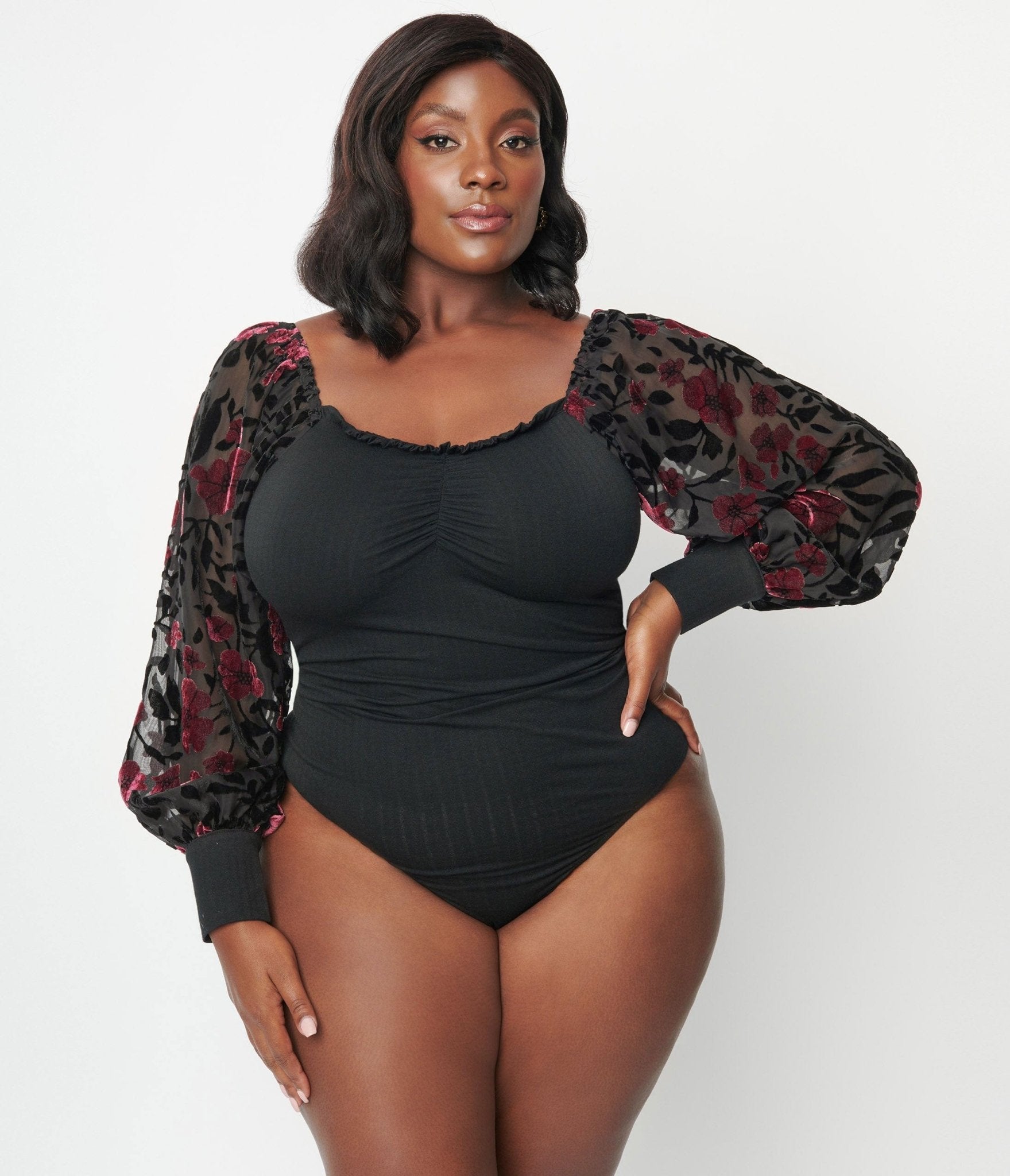 Plus size black discount leotard