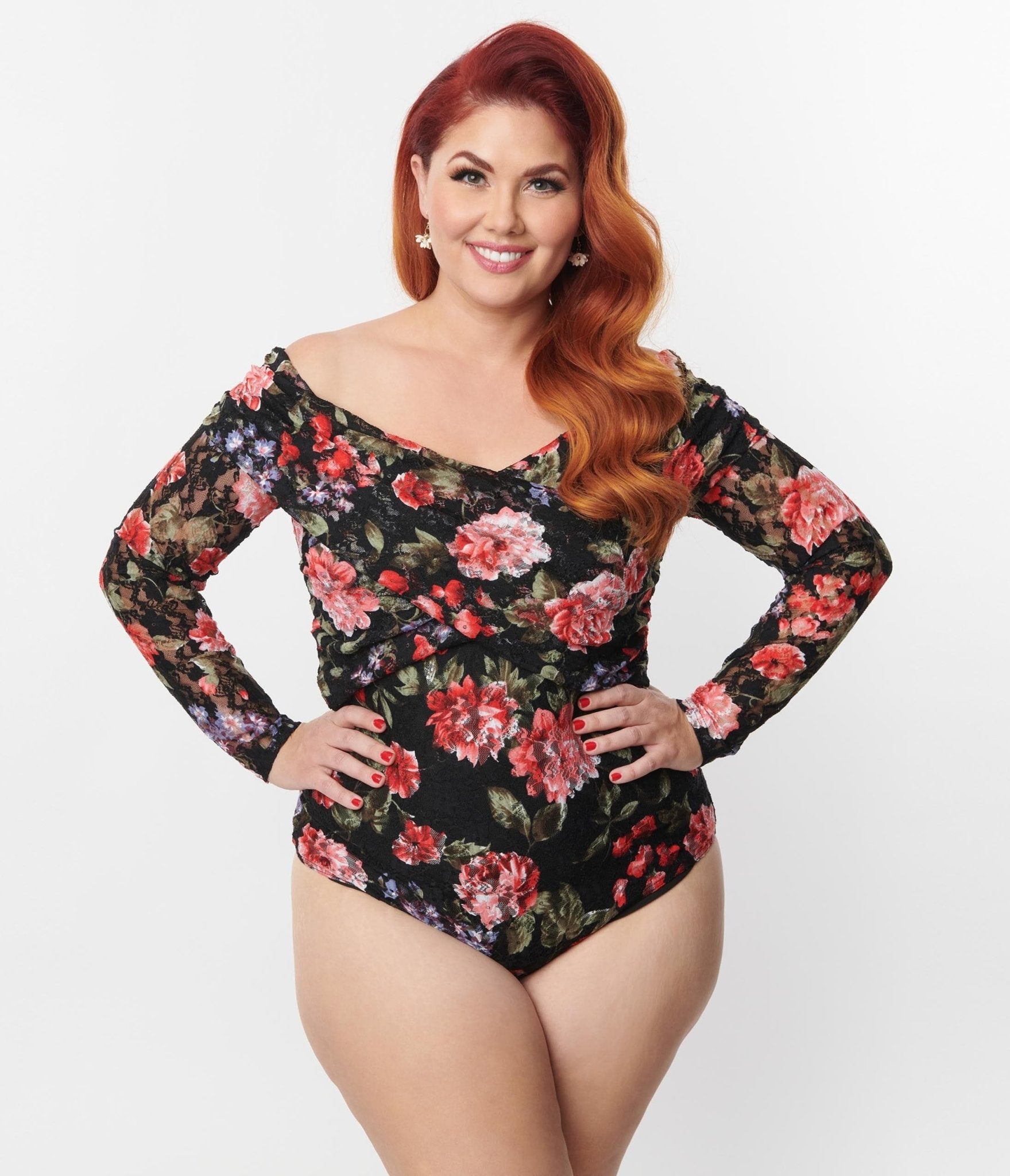 Floral bodysuit cheap