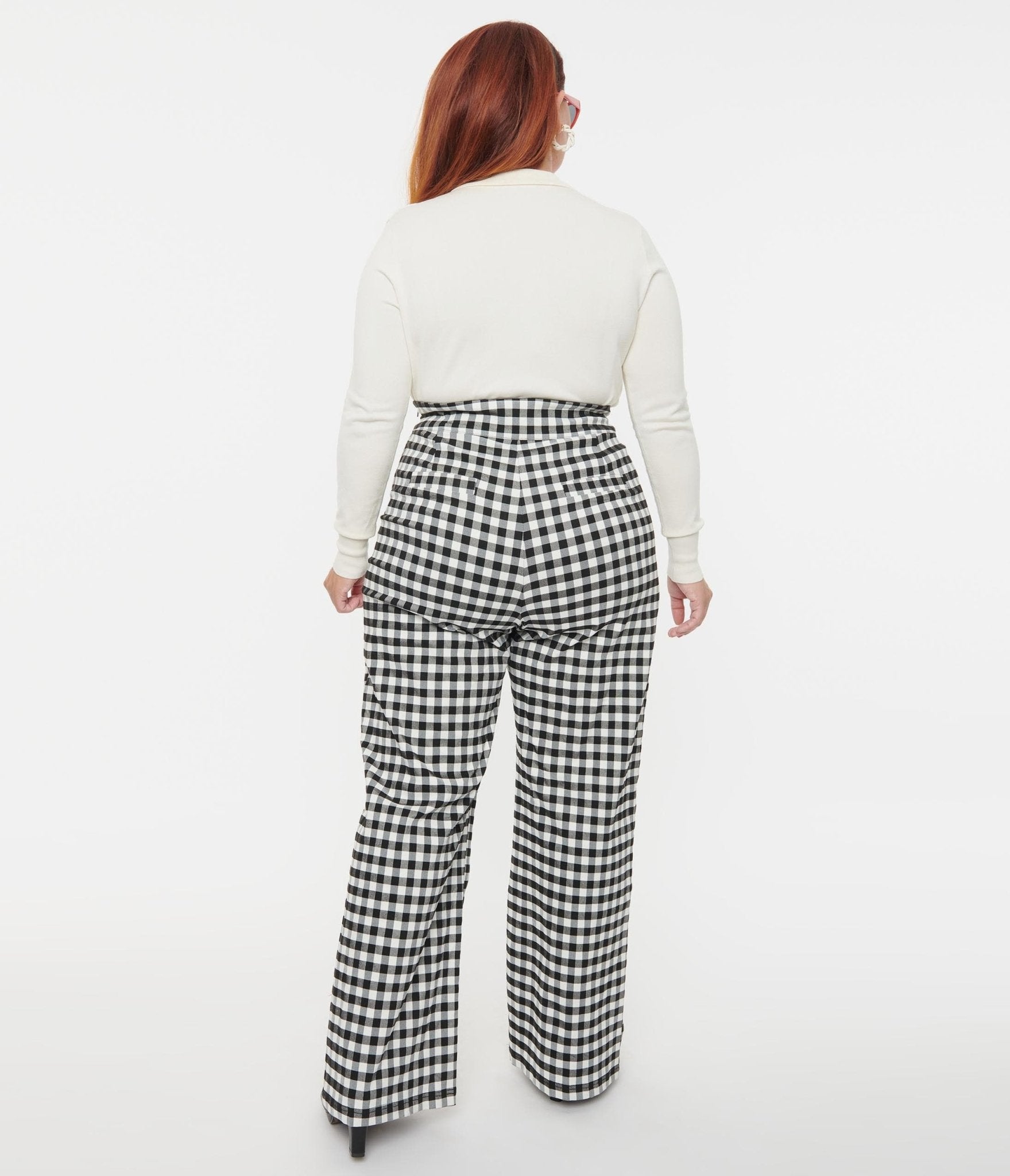 Plus size shop gingham pants