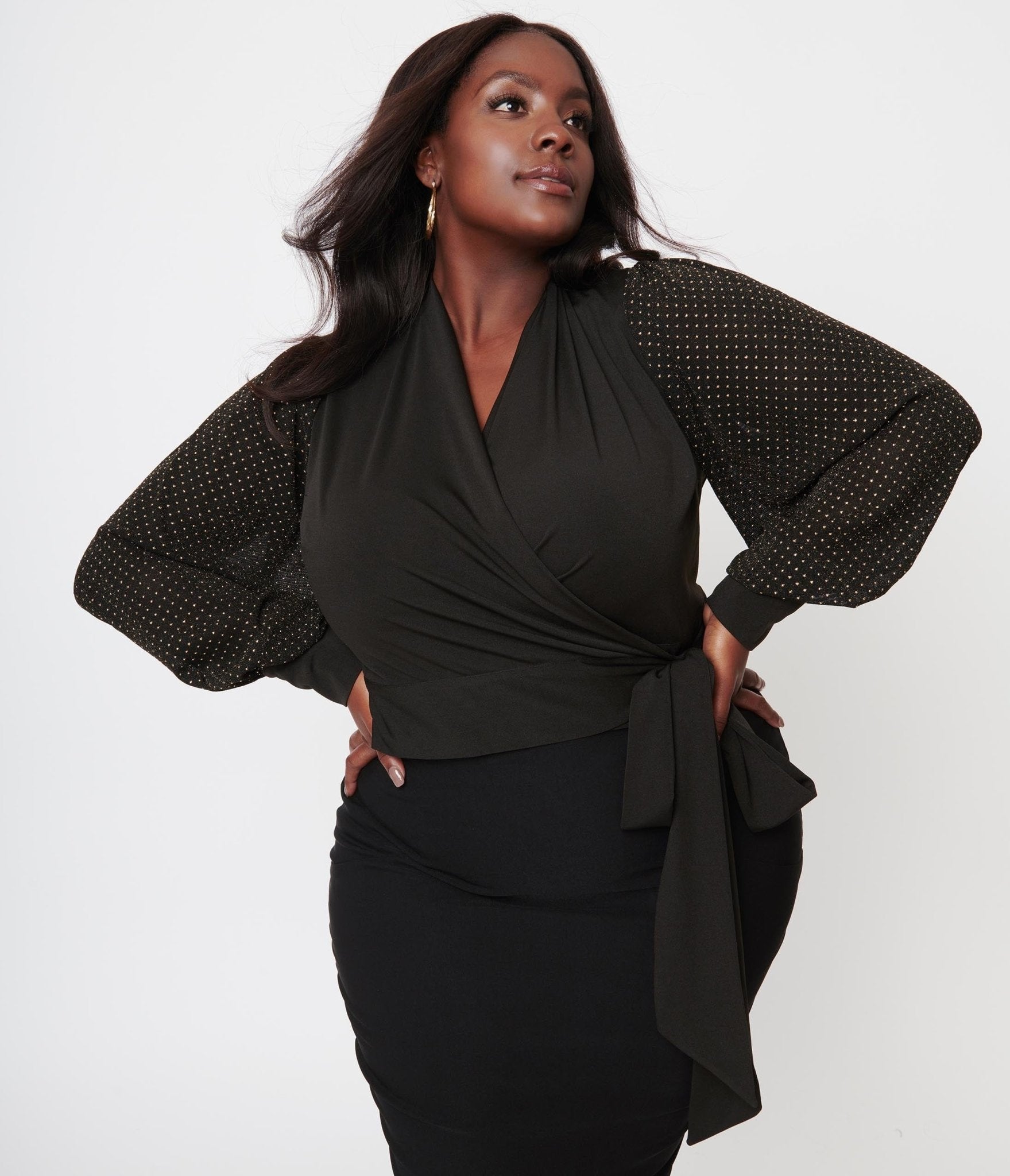 Black and gold plus new arrivals size tops
