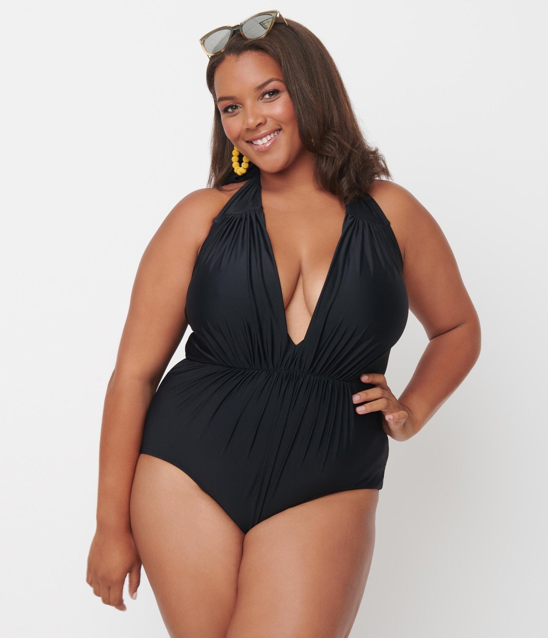 Black plus size on sale swimwear