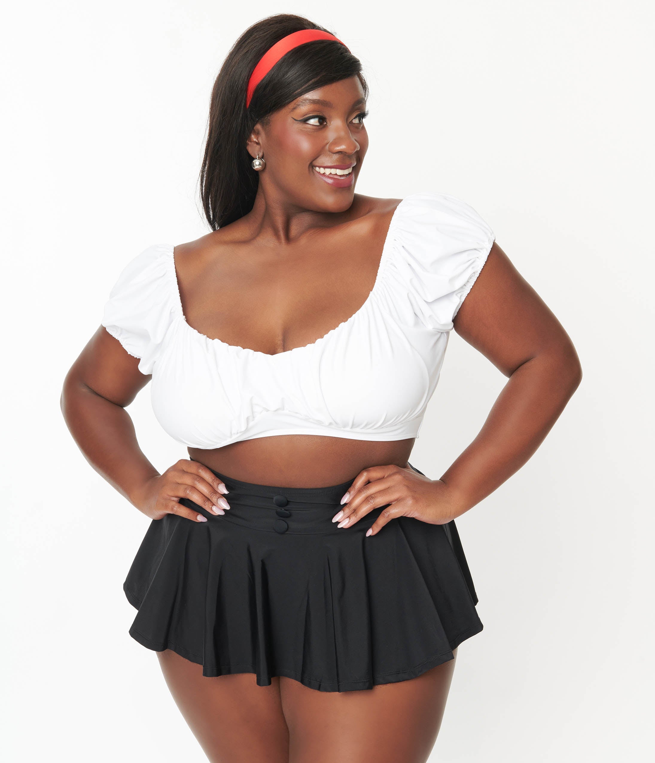 Womens high waisted swim skirt sale