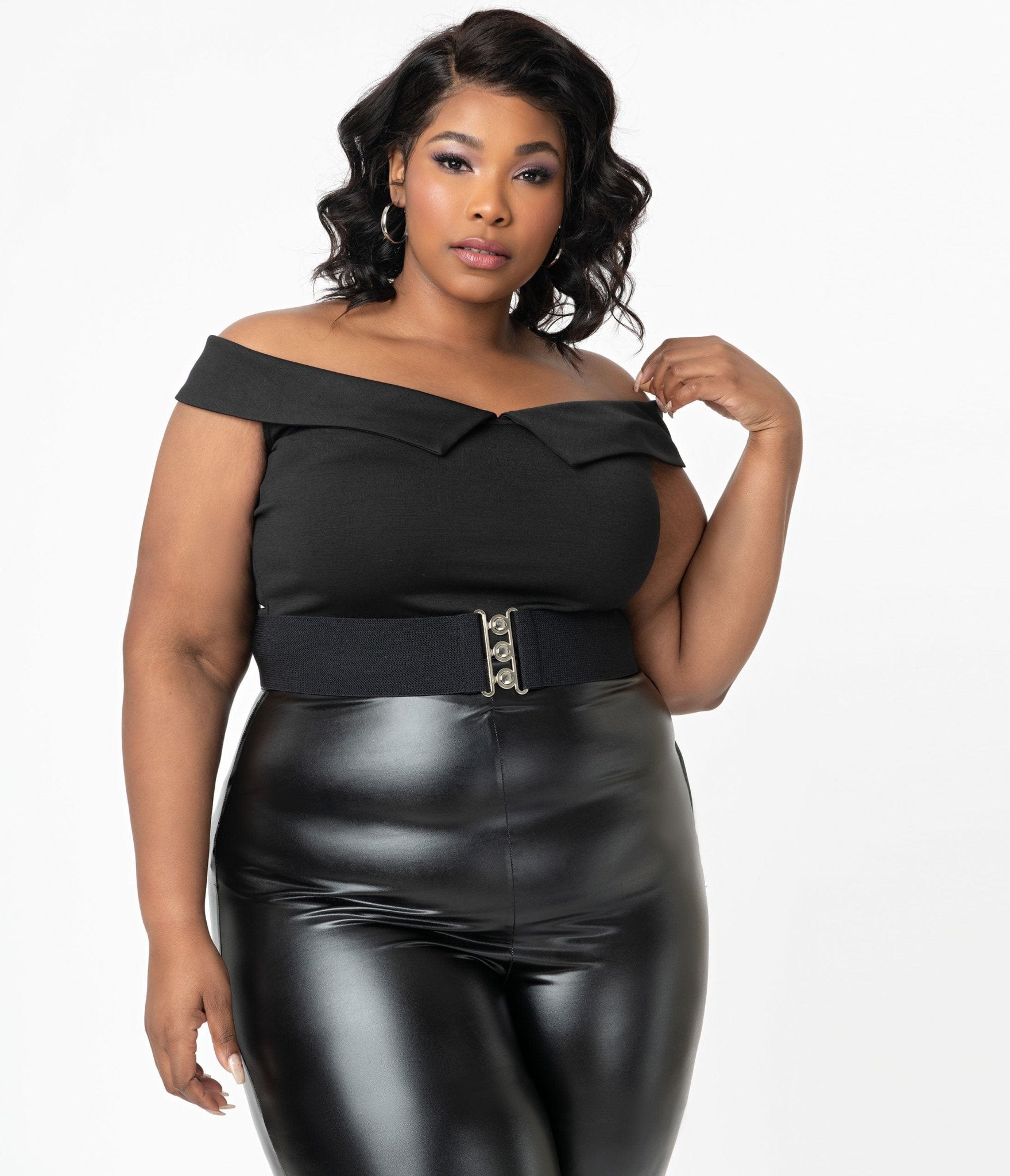 Unique Vintage Plus Size Black Maraschino Top - Unique Vintage - Womens, TOPS, KNIT TOPS