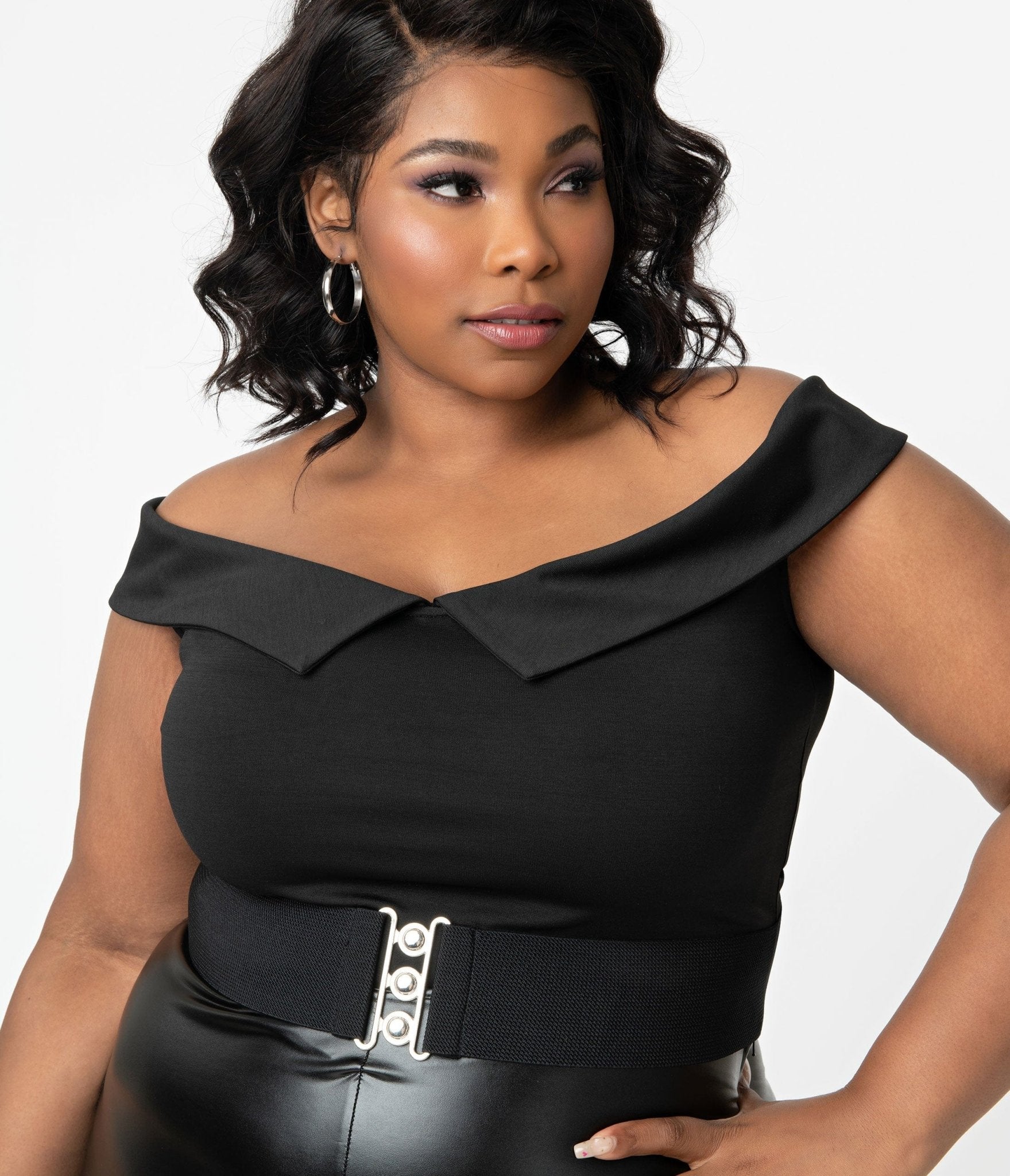 Unique Vintage Plus Size Black Maraschino Top - Unique Vintage - Womens, TOPS, KNIT TOPS