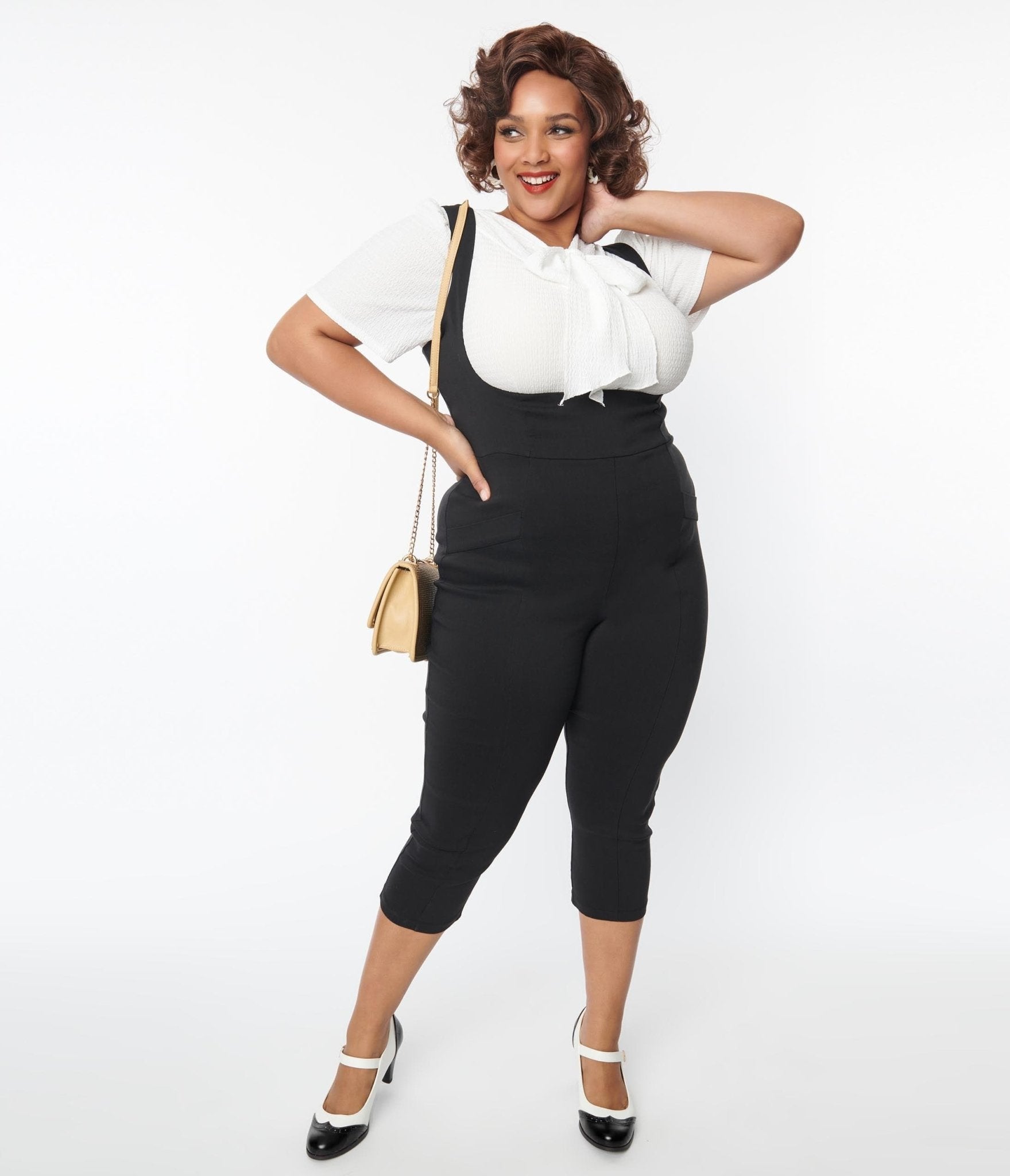 Black pinafore shop plus size