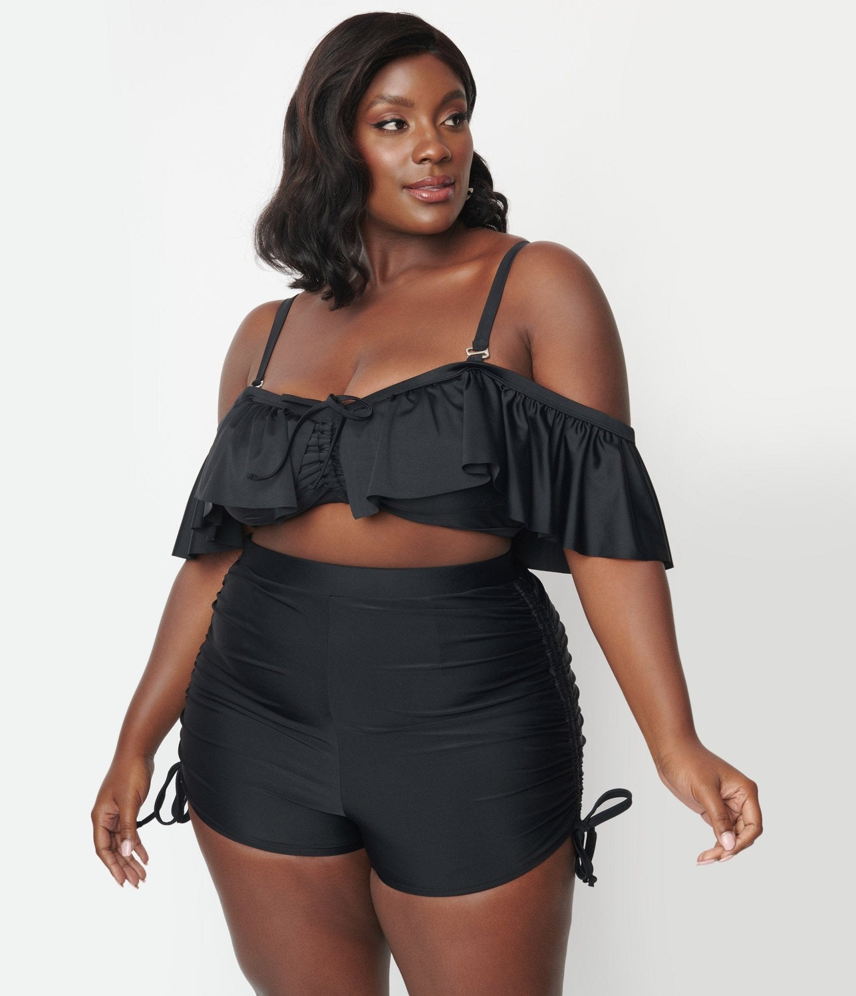 Womens swim hot sale shorts set