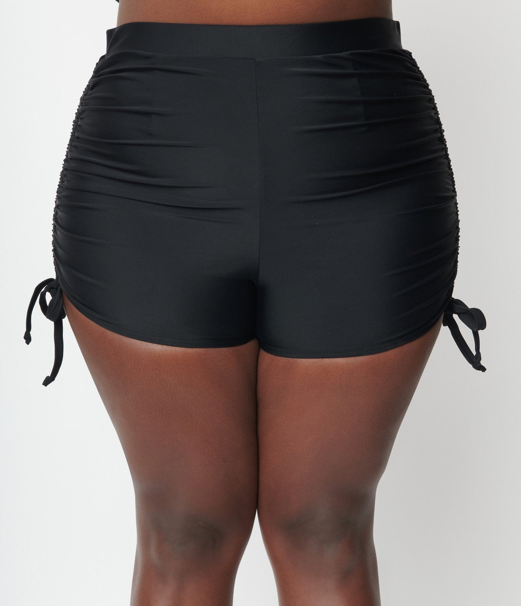 Black swim shorts ladies plus size hotsell