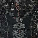 Unique Vintage Plus Size Black & Silver Sequin Sleeveless Fringe Flapper Dress - Unique Vintage - Womens, FLAPPER, SLEEVELESS BEADED