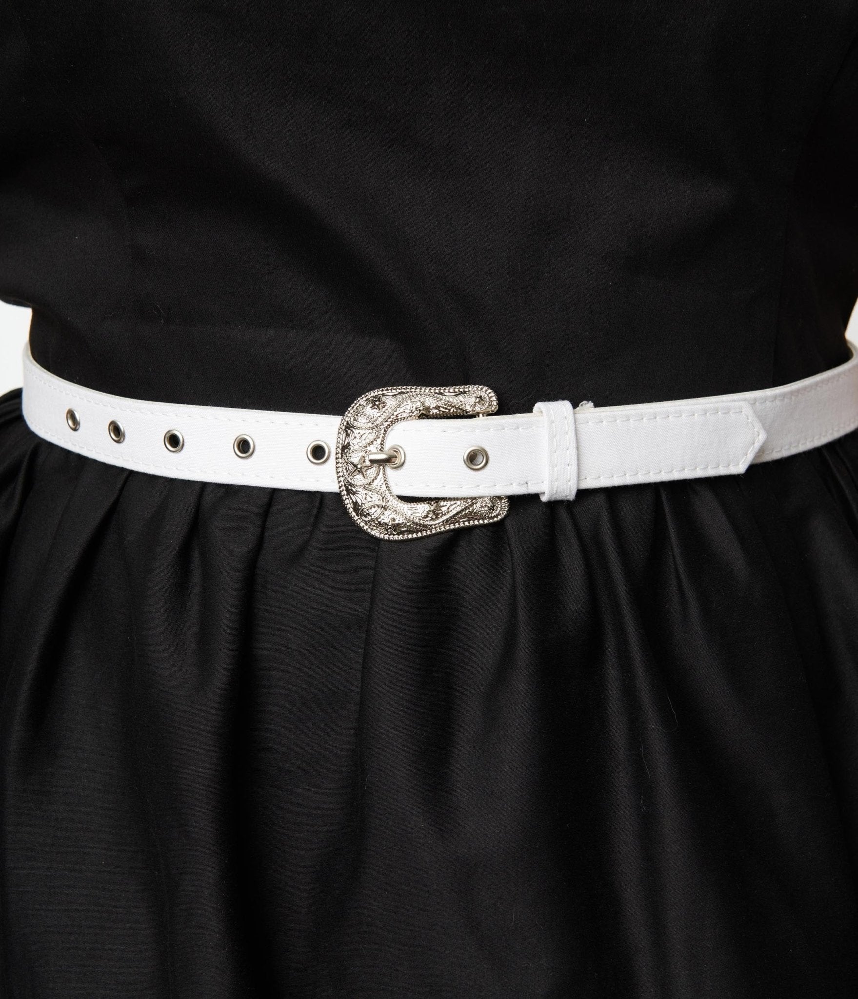 Unique Vintage Plus Size Black & White Star Cut Out Dress - Unique Vintage - Womens, DRESSES, SWING