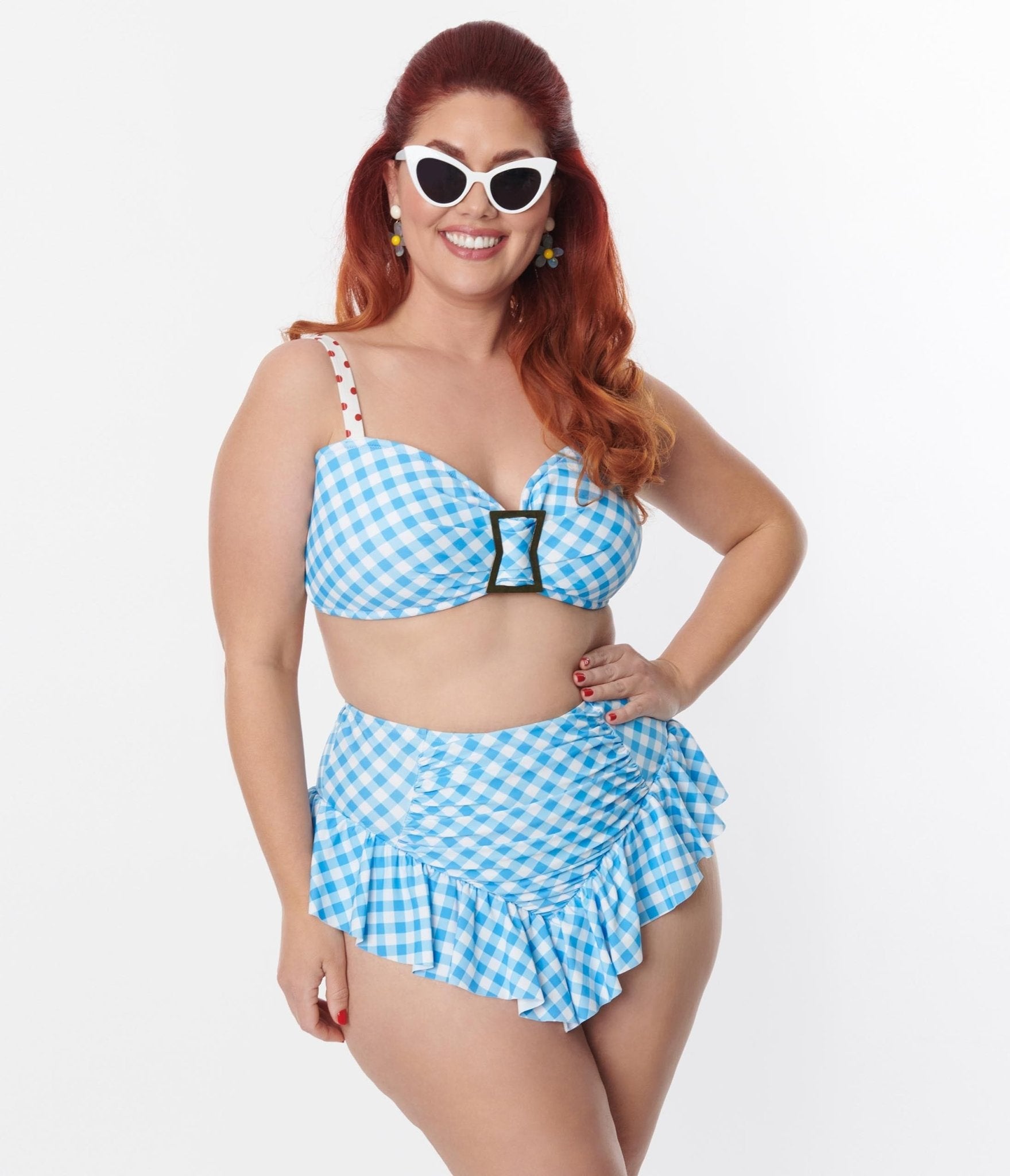 Plus size gingham swimsuit outlet