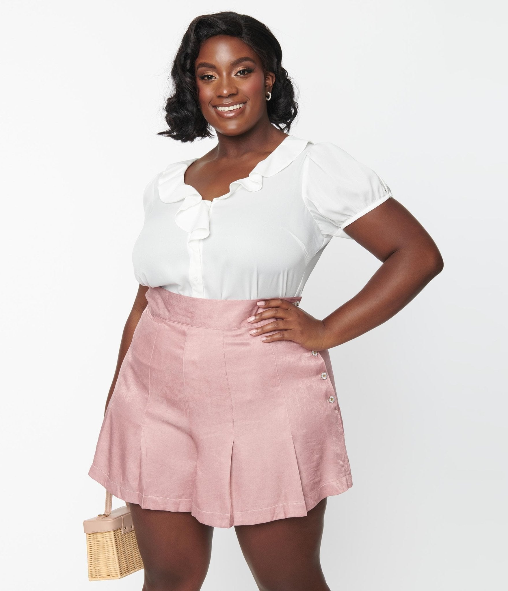 Plus size pink shorts store