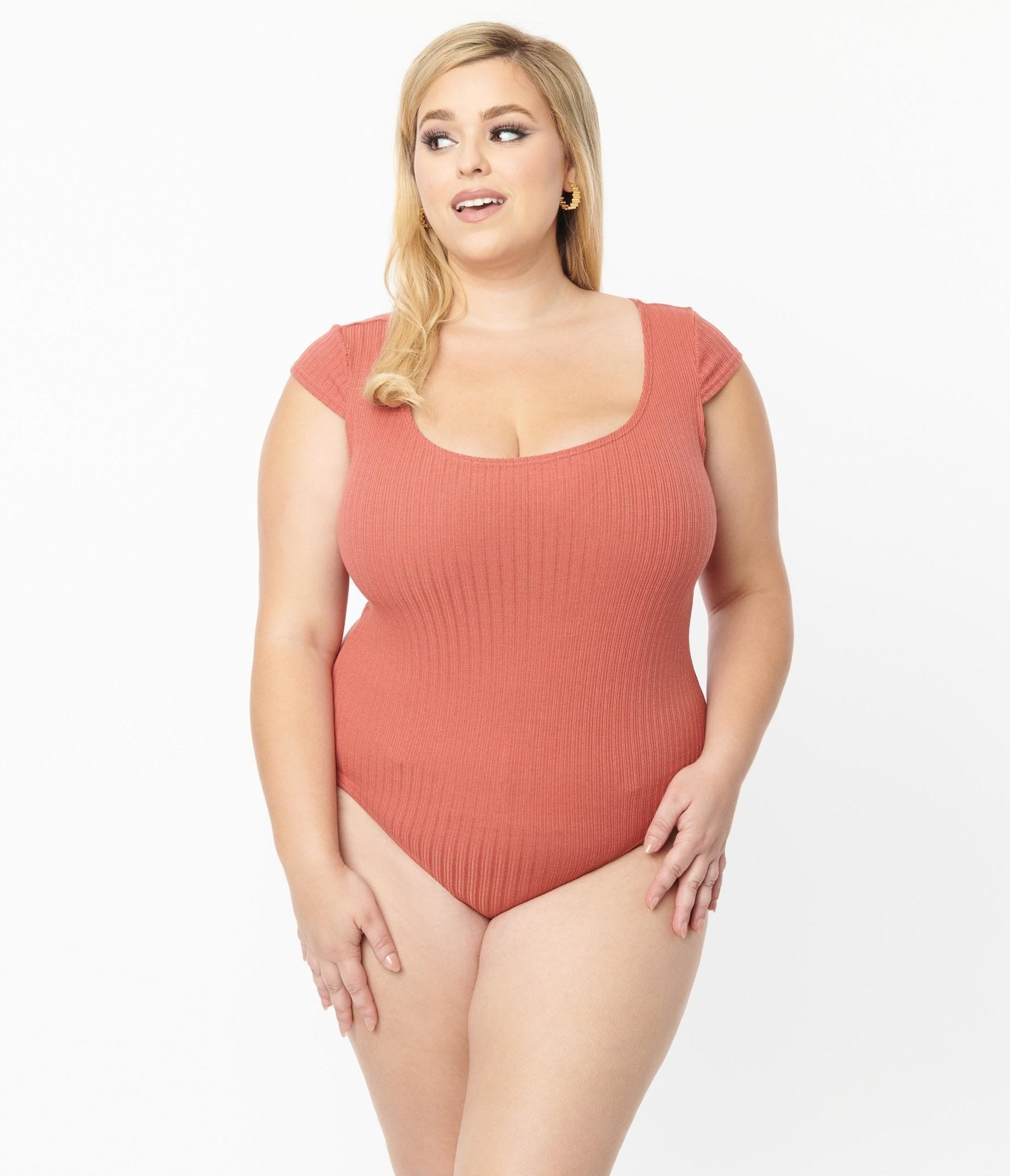 Plus size pink best sale bodysuit