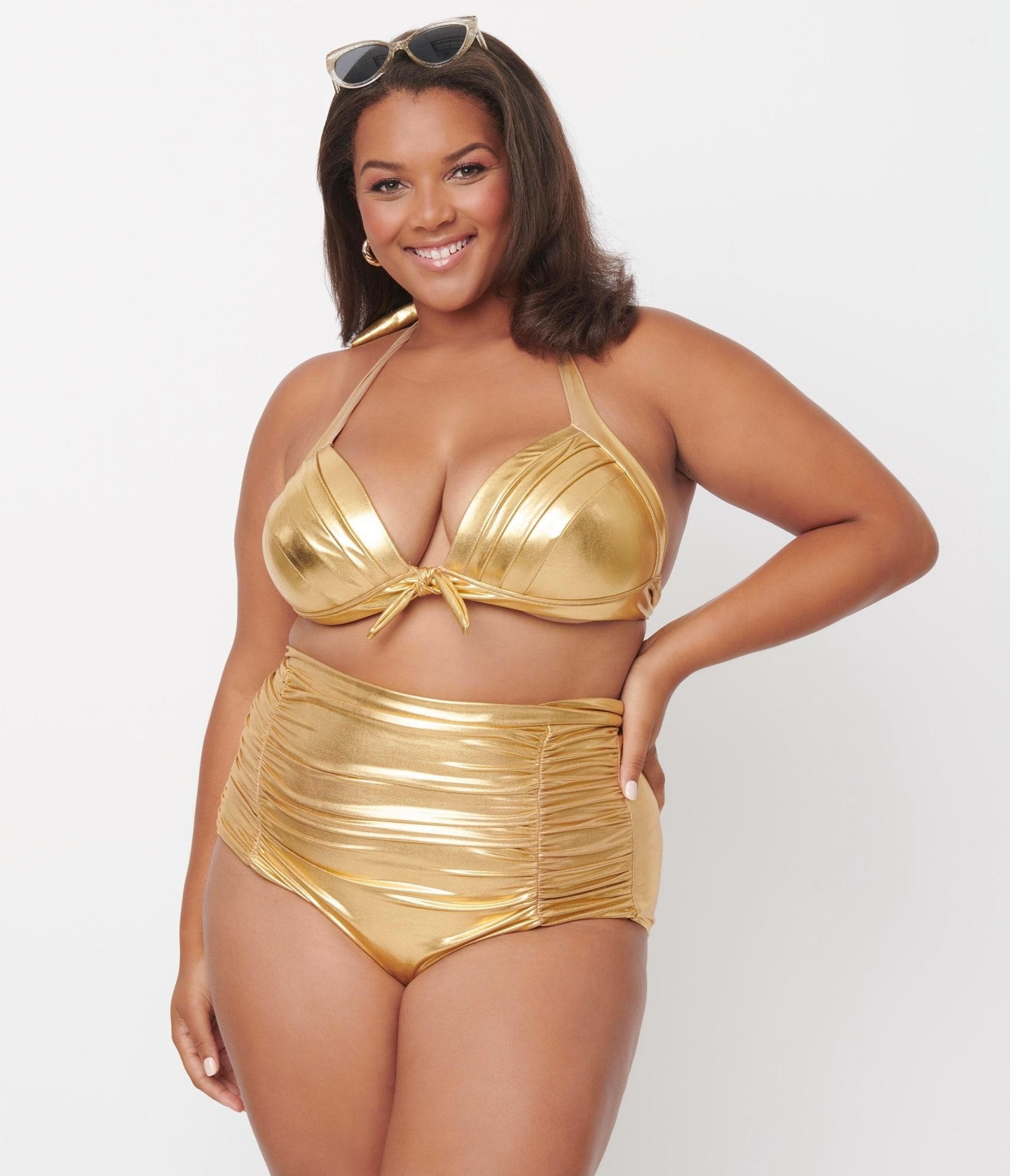 Plus size halter swim top shop