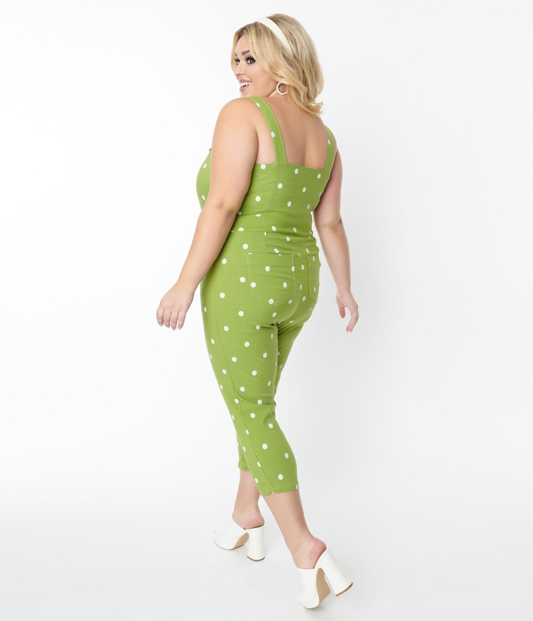 White plus size top jumpsuits and rompers