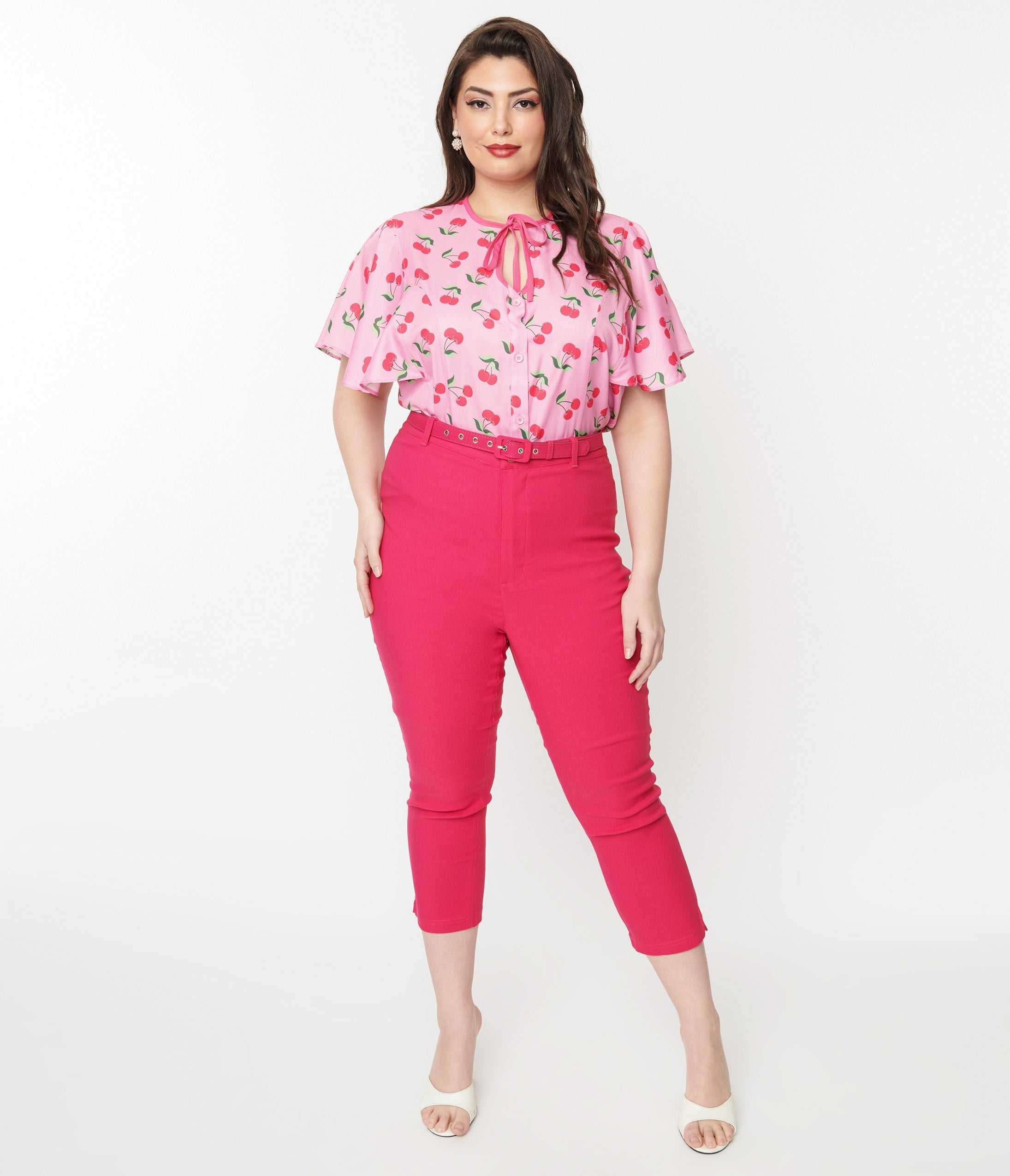 Plus size store pink capris