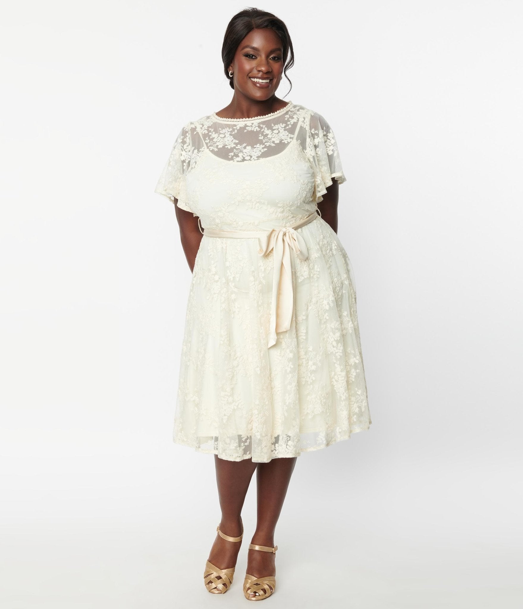 Ivory deals swing dress