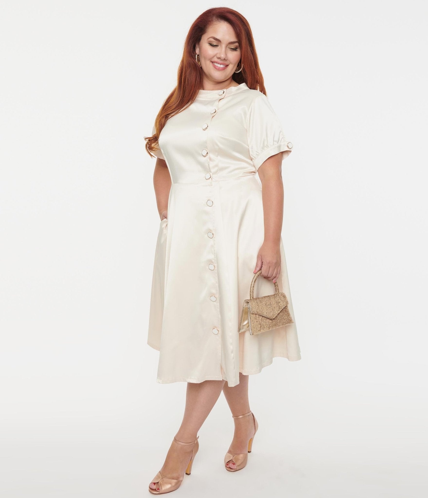 White pinstripe tie on sale front strappy swing dress