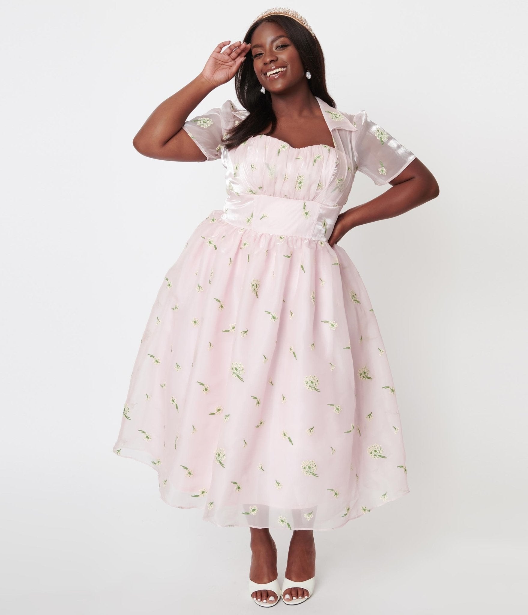 Baby pink on sale swing dress
