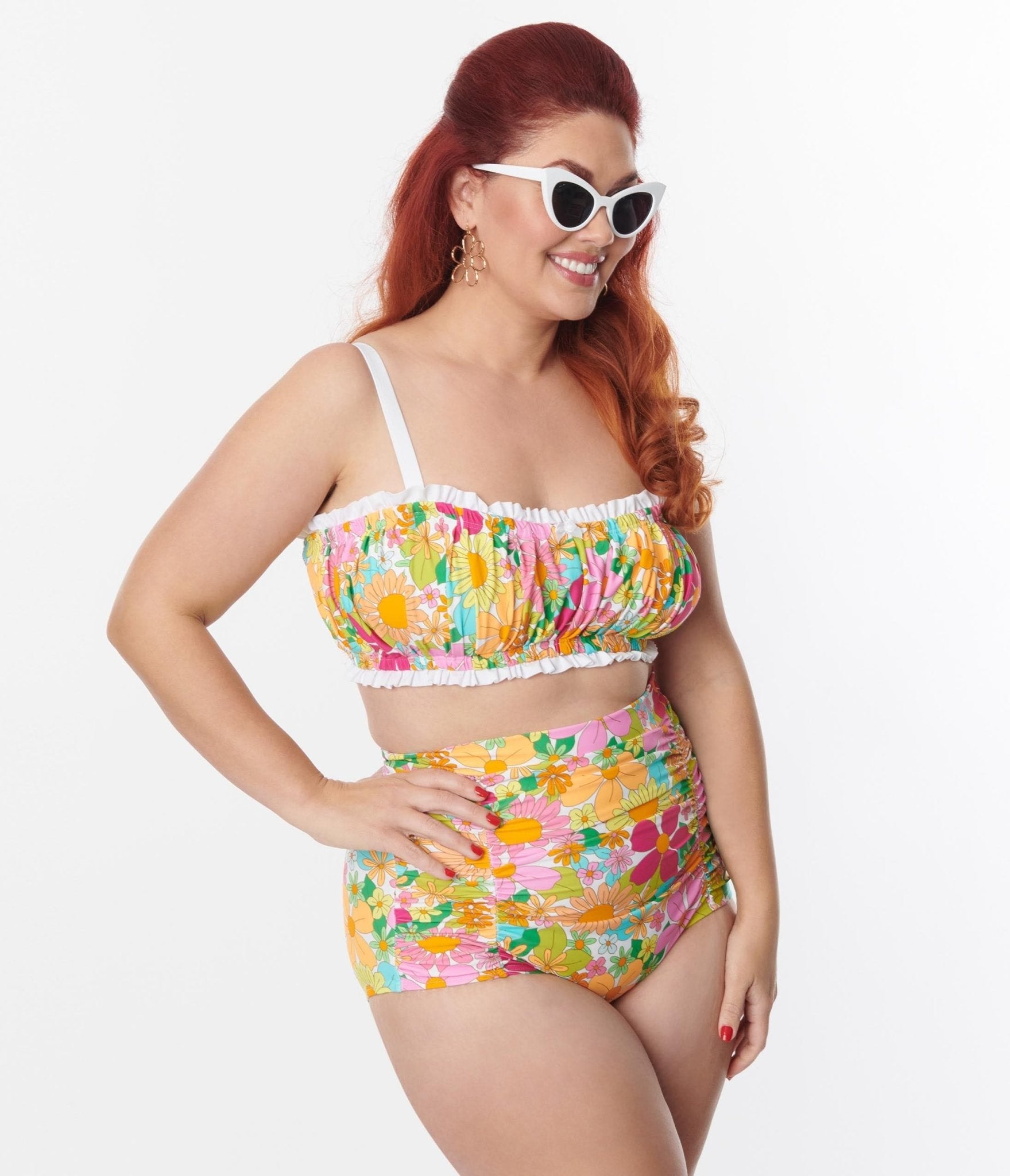 Vintage plus size clearance swimwear