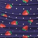 Unique Vintage Plus Size Navy Strawberry Pin Dot Ruffled Swim Skirt - Unique Vintage - Womens, SWIM, BOTTOM