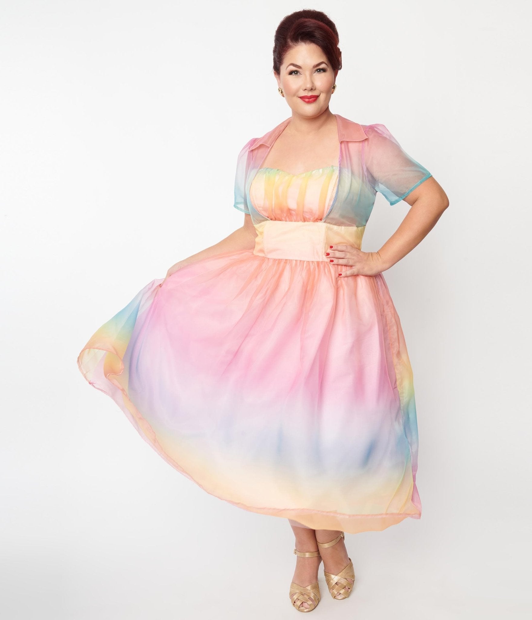 Plus size top dresses at rainbow