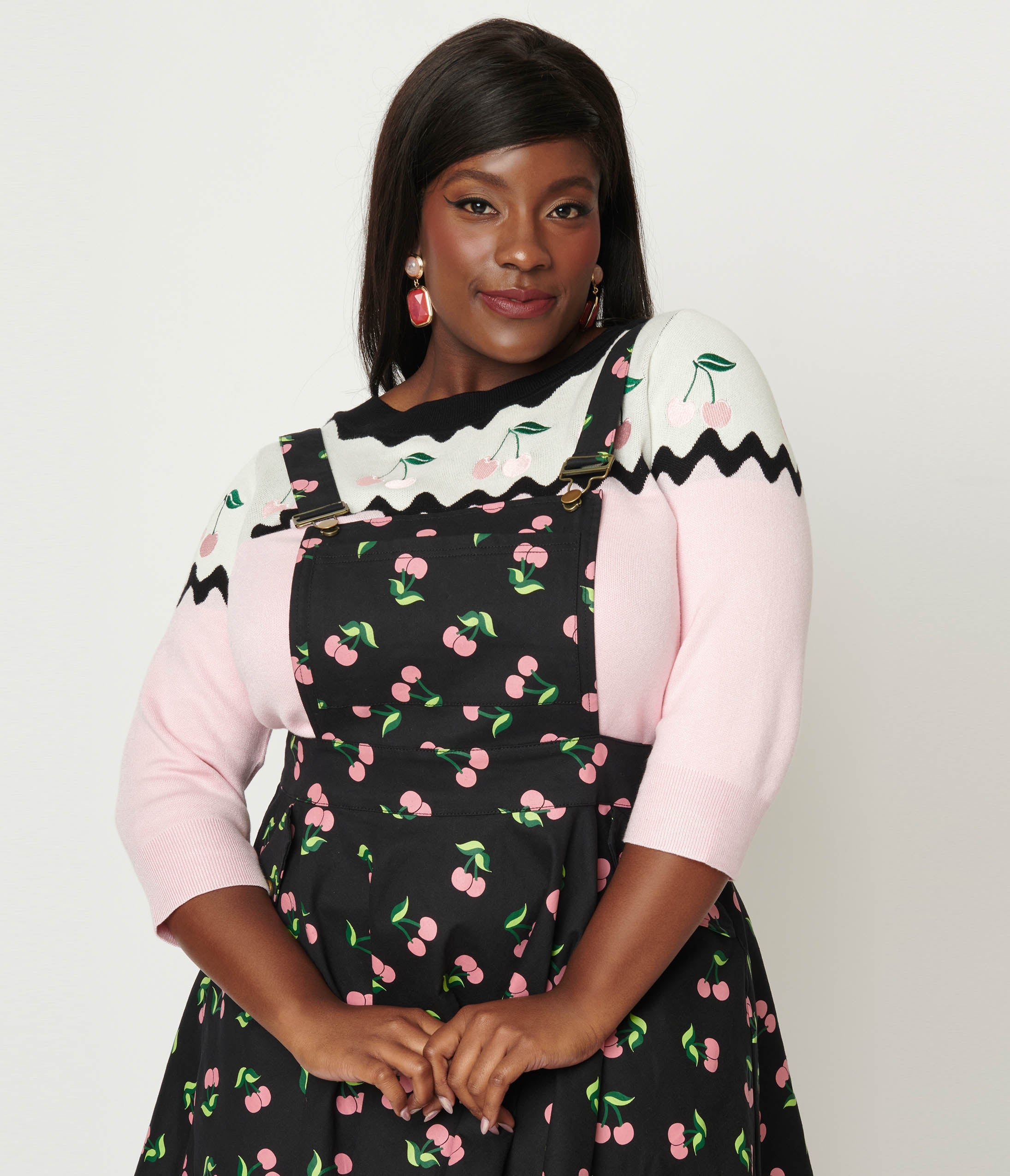 Plus size polka dot top sweater