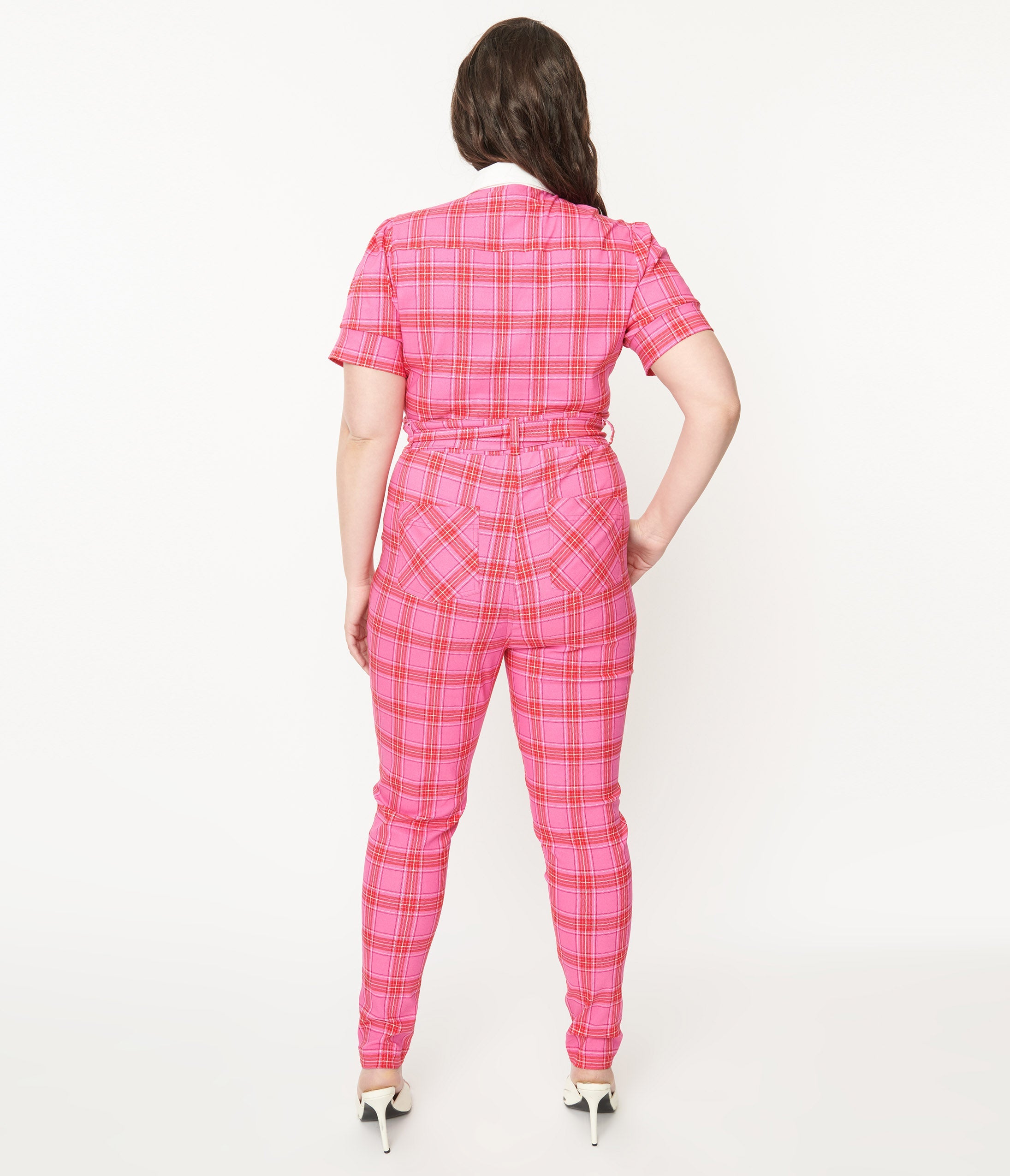 Red skinny leg jumpsuit hot sale