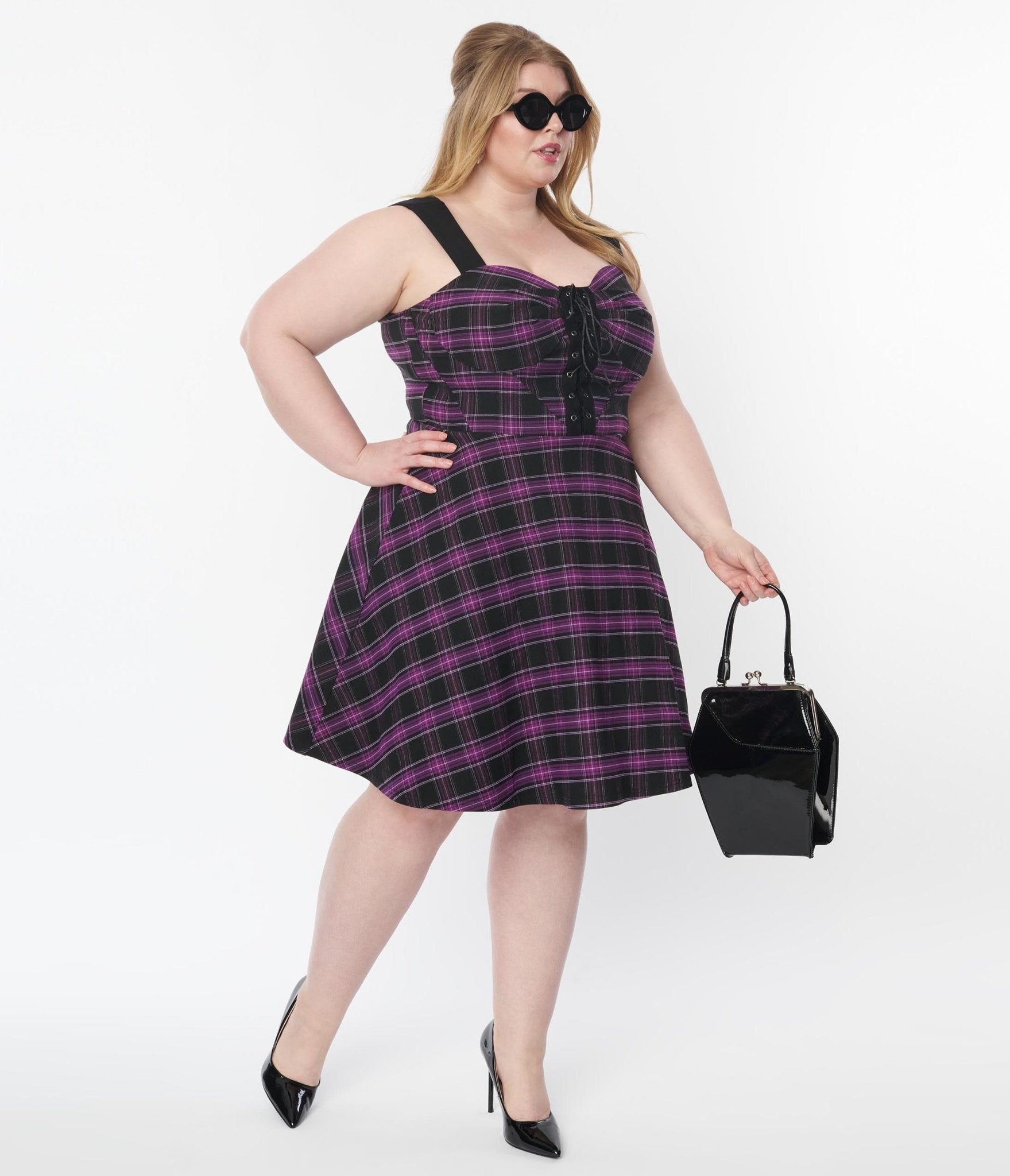Plus cheap plaid dress