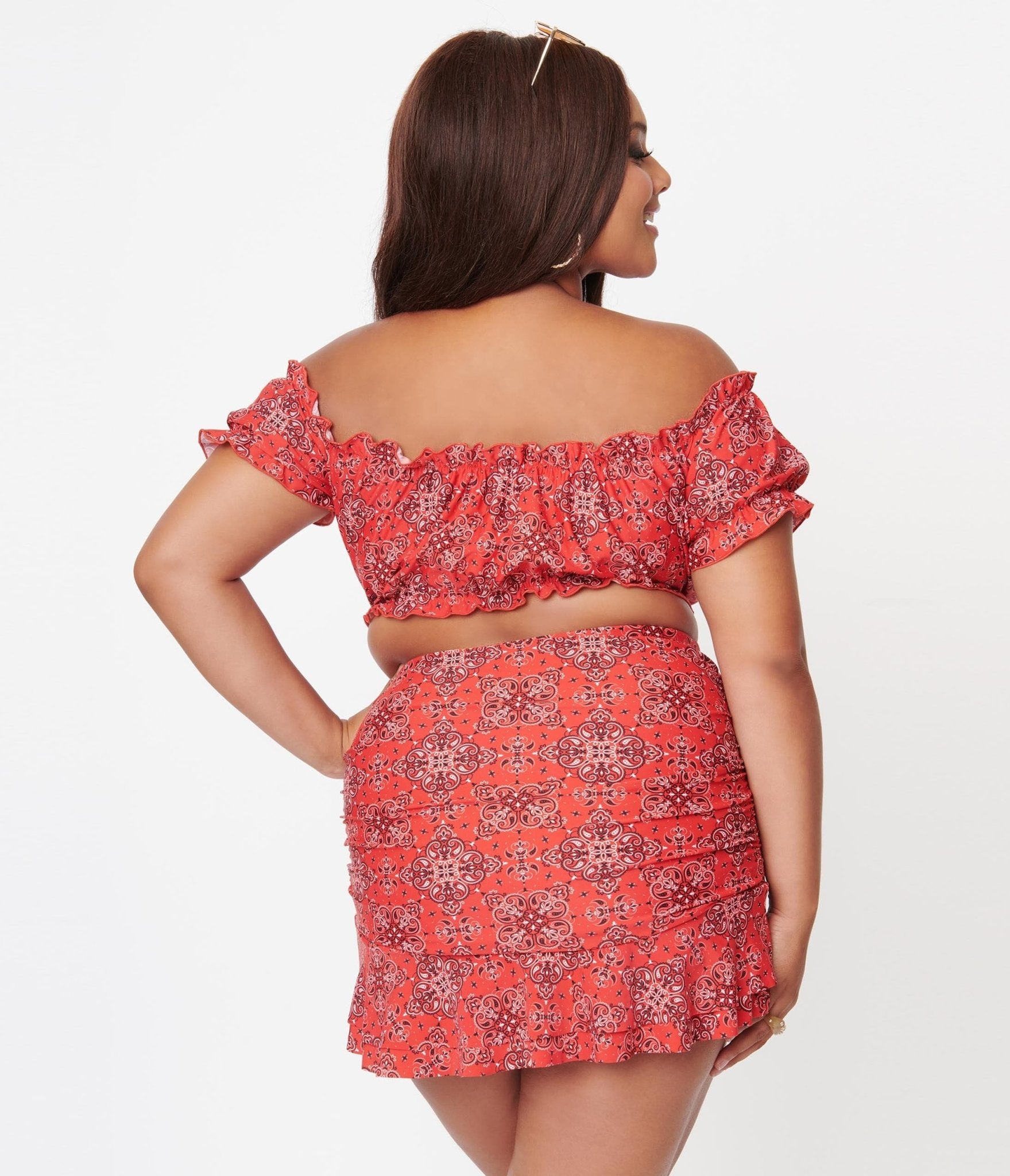 Plus size deals red bandana dress