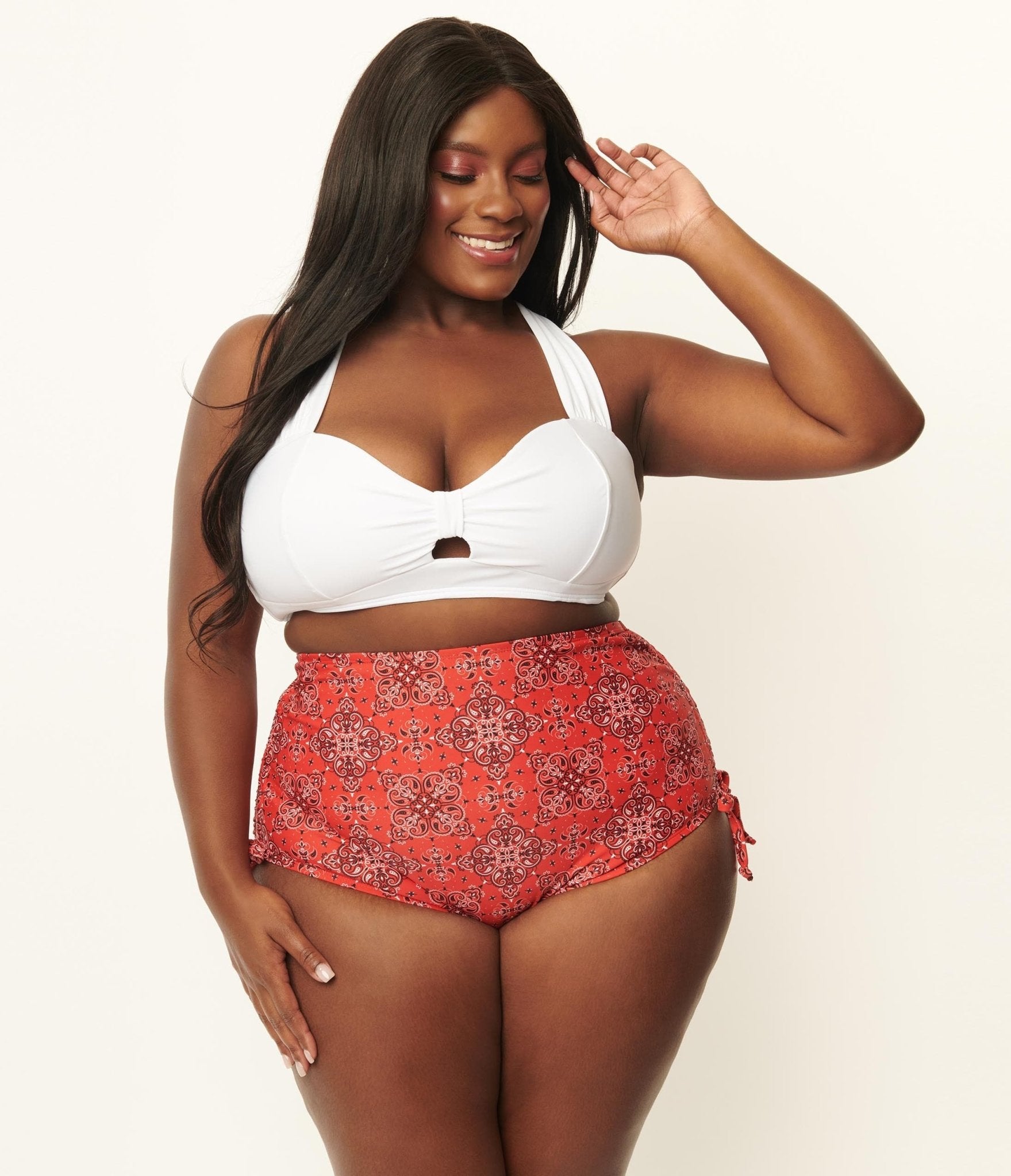 Plus size red bandana dress sale