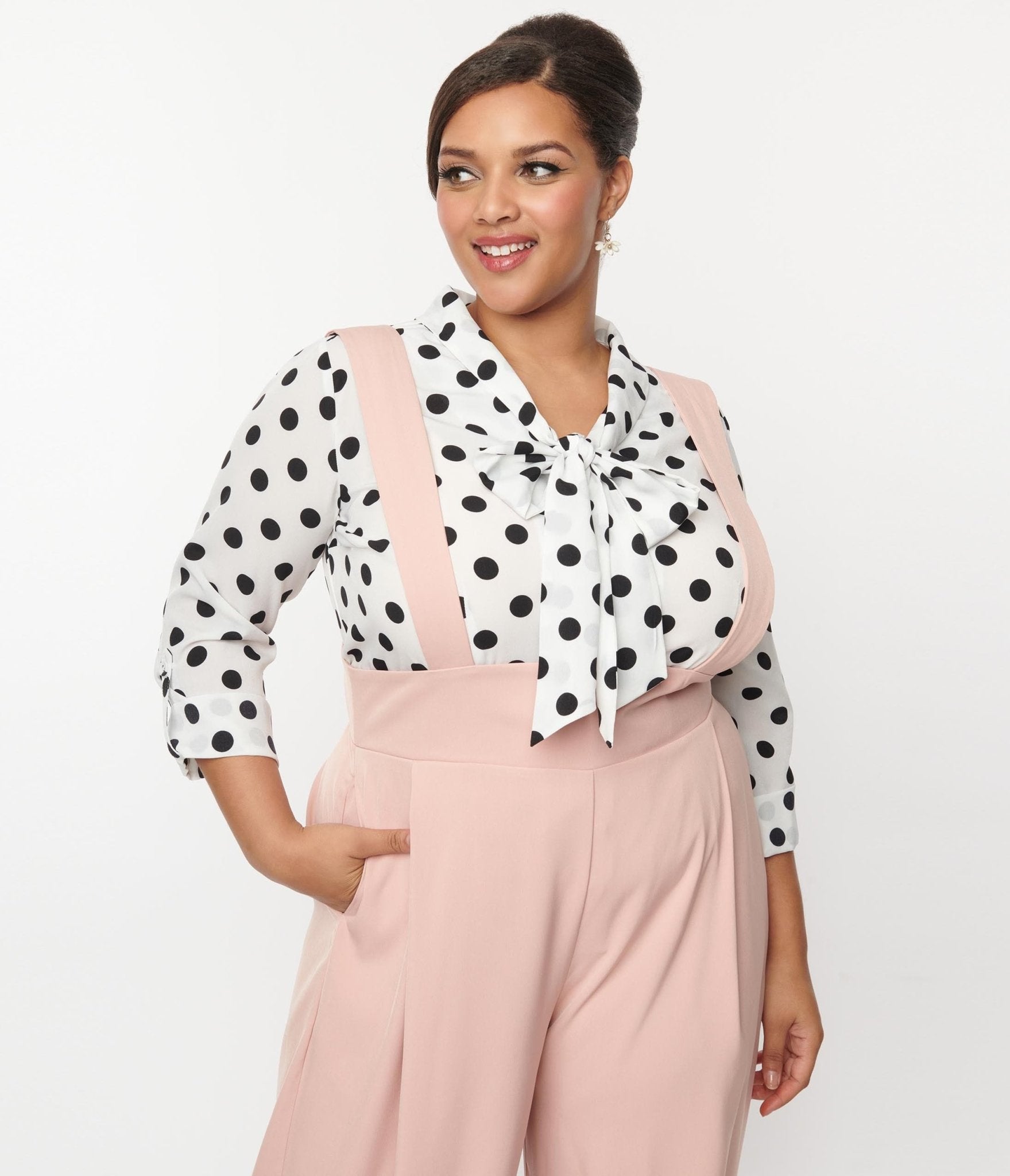 White sheer blouse plus size store