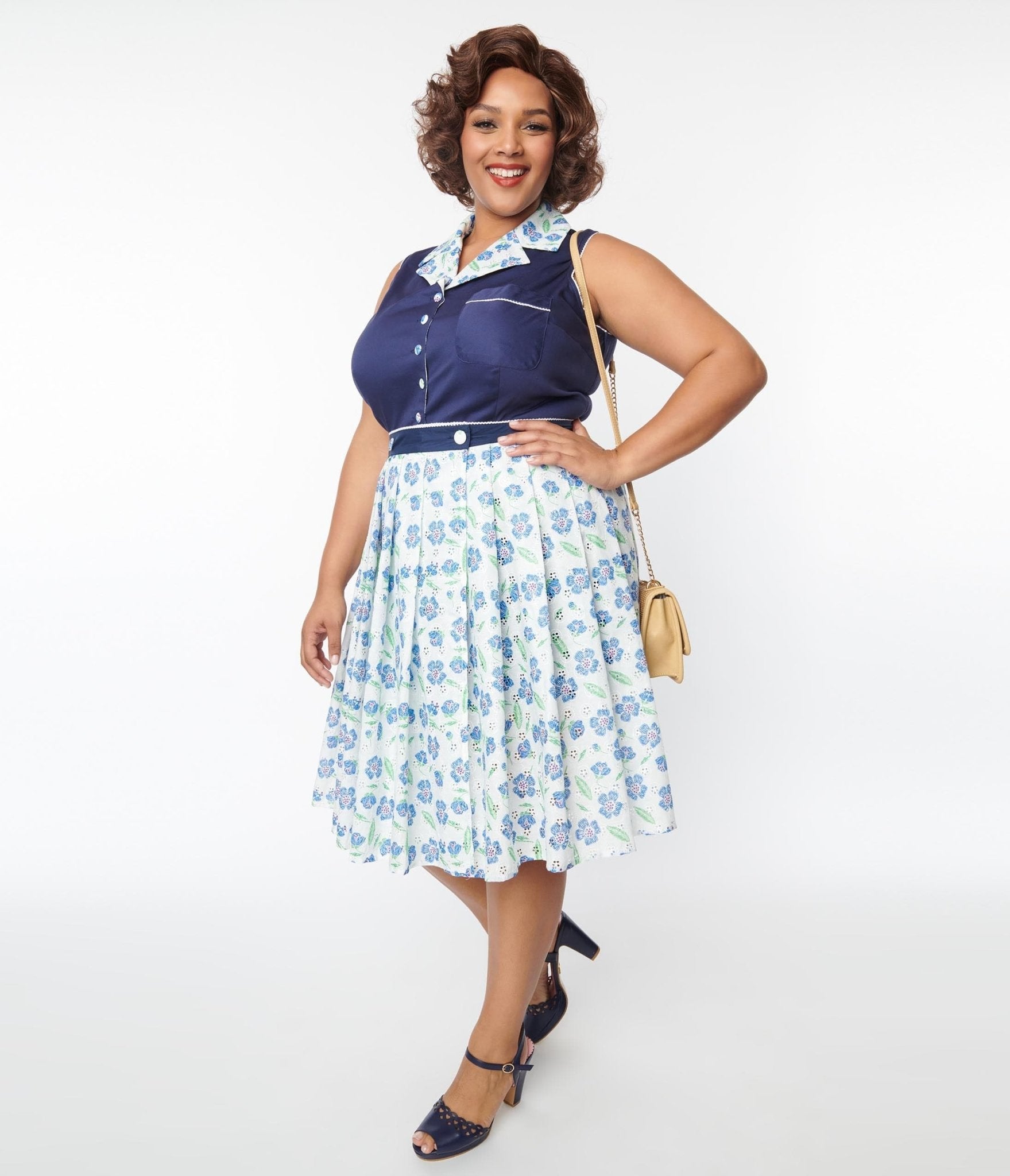 Plus size white skirt vintage cheap