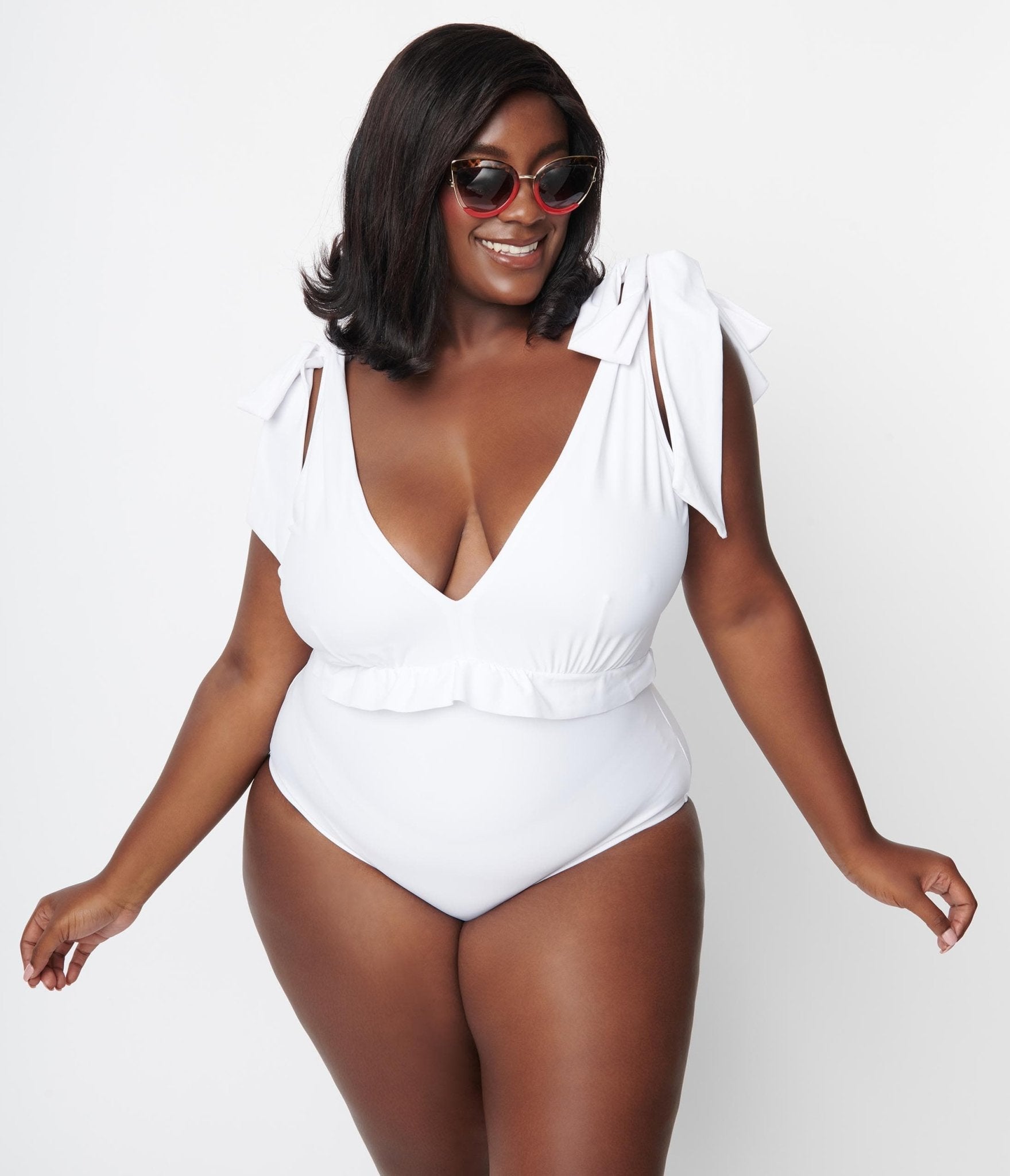 Plus size all white swimsuit outlet