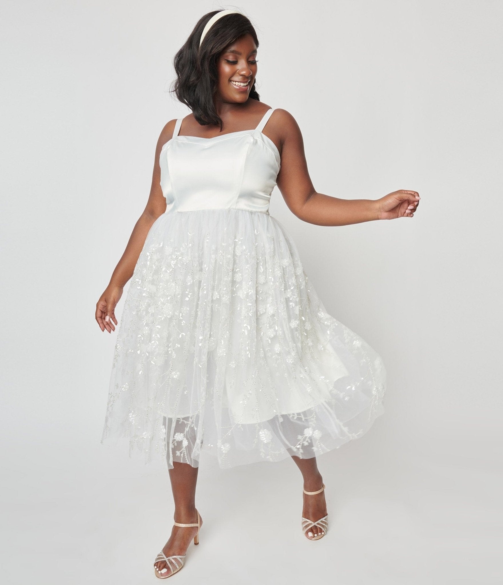 Plus size deals white tulle dress