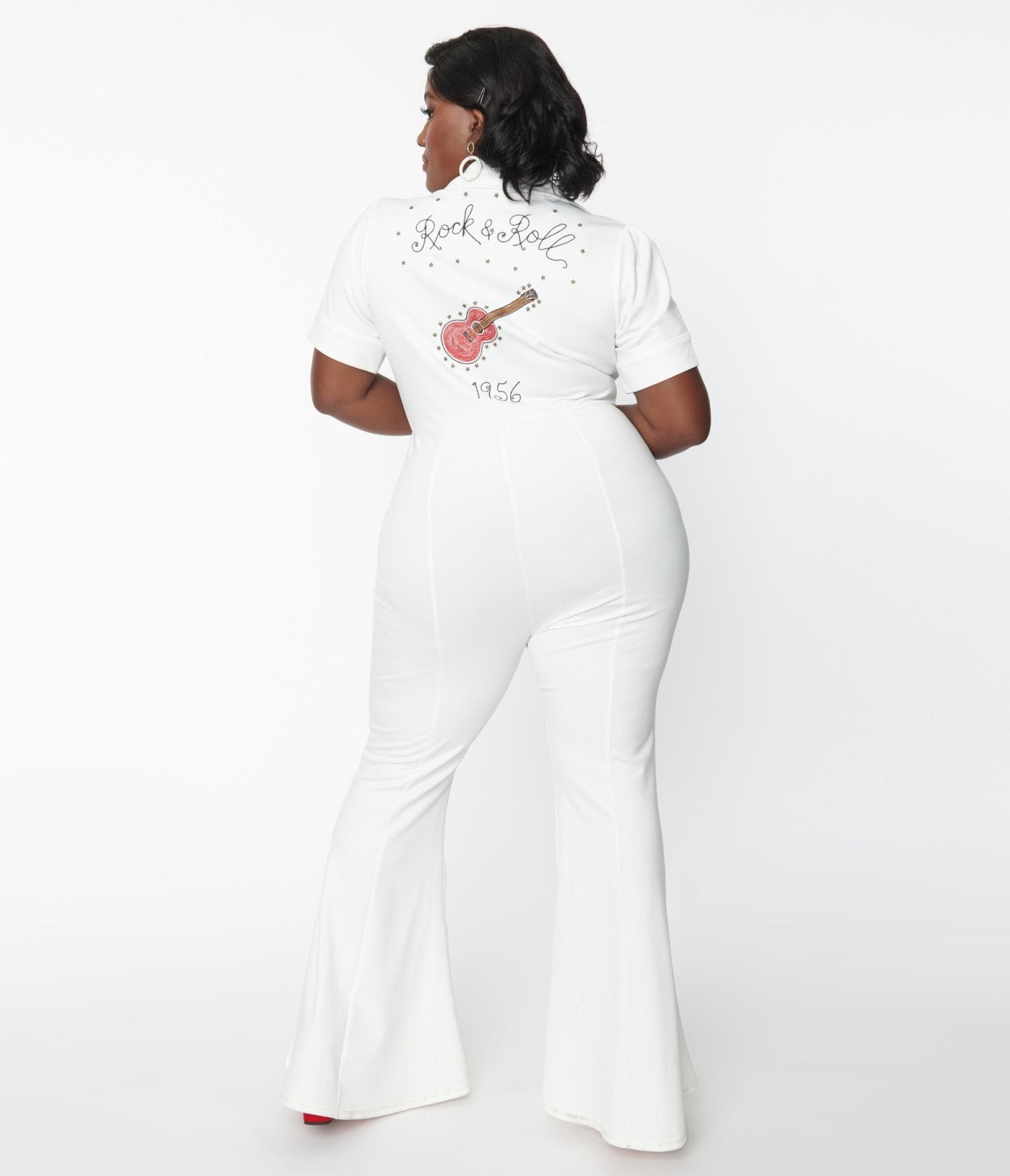 Vintage white jumpsuit hot sale