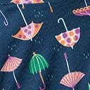 Unique Vintage Purple Umbrella Print Swing Dress - Unique Vintage - Womens, DRESSES, SWING