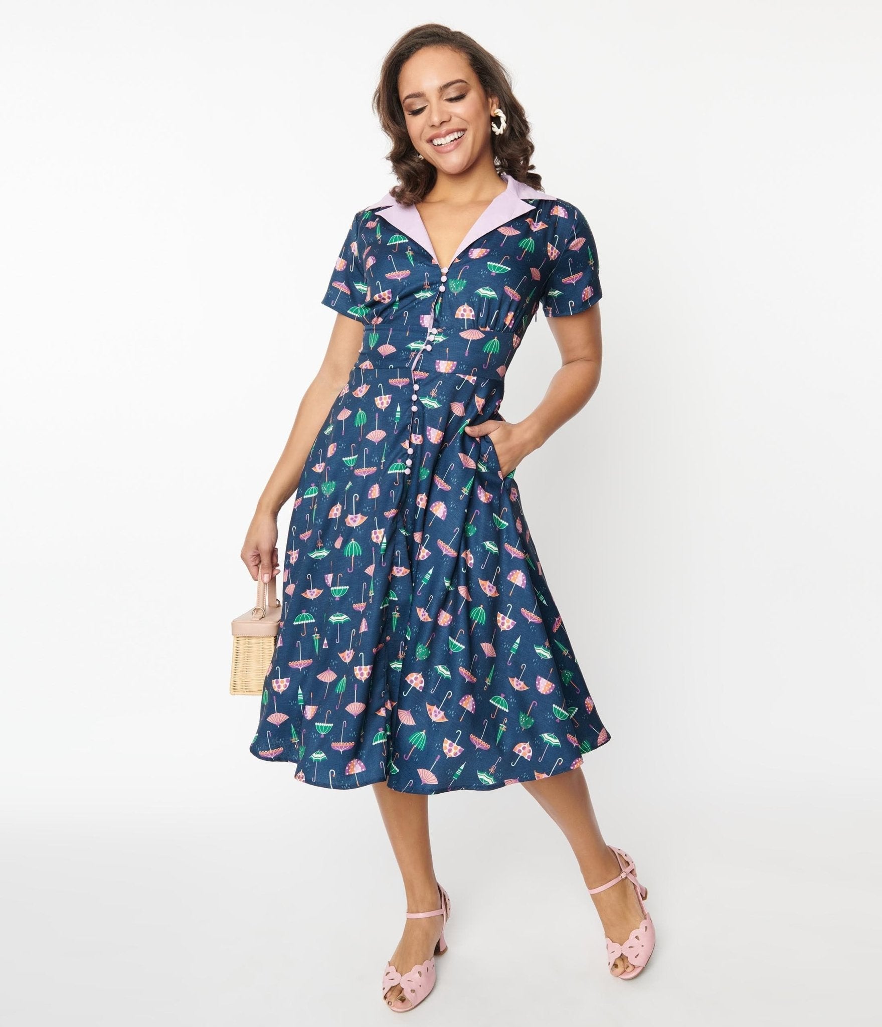 Umbrella print hot sale dress