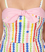 Unique Vintage Rainbow Dot Romper - Unique Vintage - Womens, BOTTOMS, ROMPERS AND JUMPSUITS