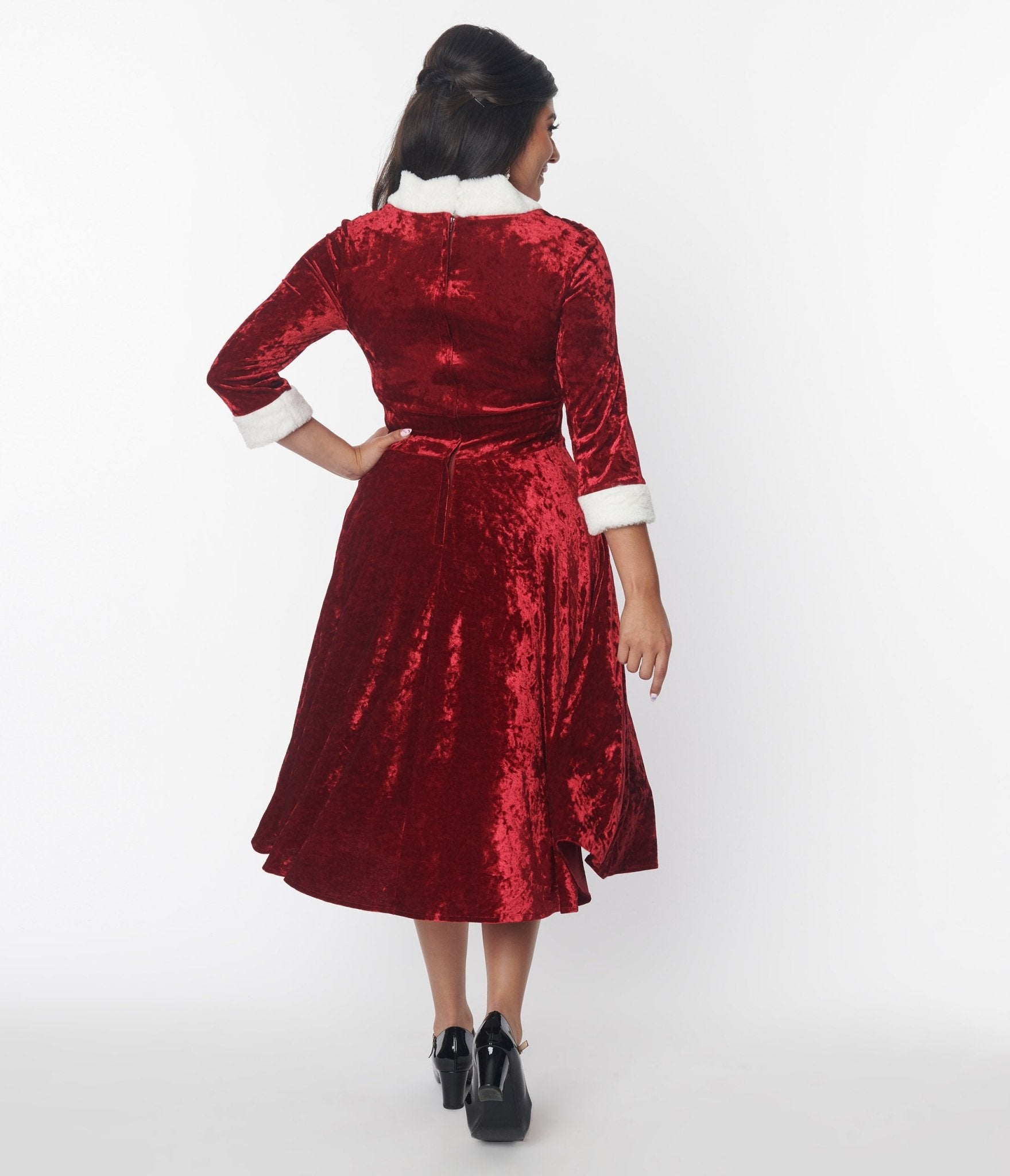 Vintage red velvet dress top