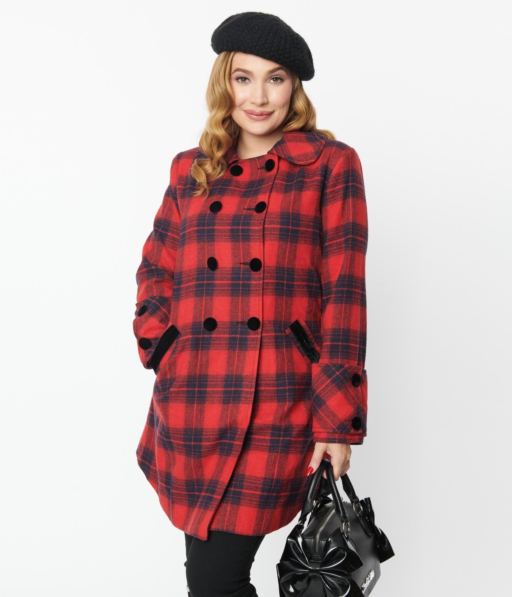 Buffalo plaid hotsell pea coat