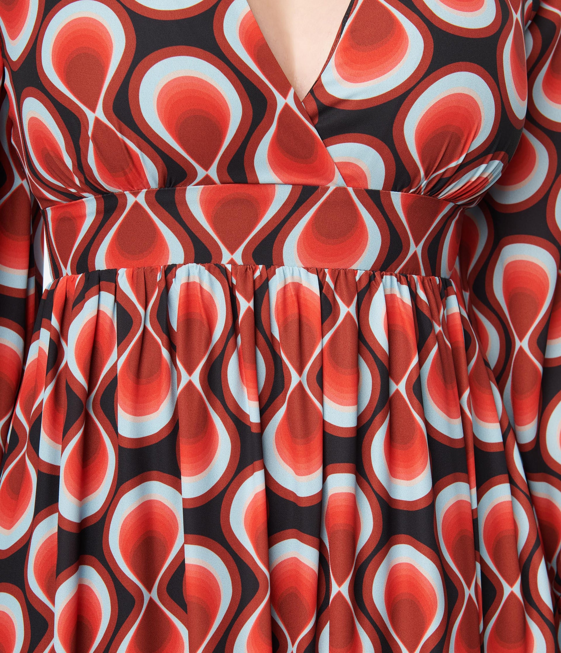 Unique Vintage Red Retro Infinity Print Maxi Dress - Unique Vintage - Womens, DRESSES, MAXI