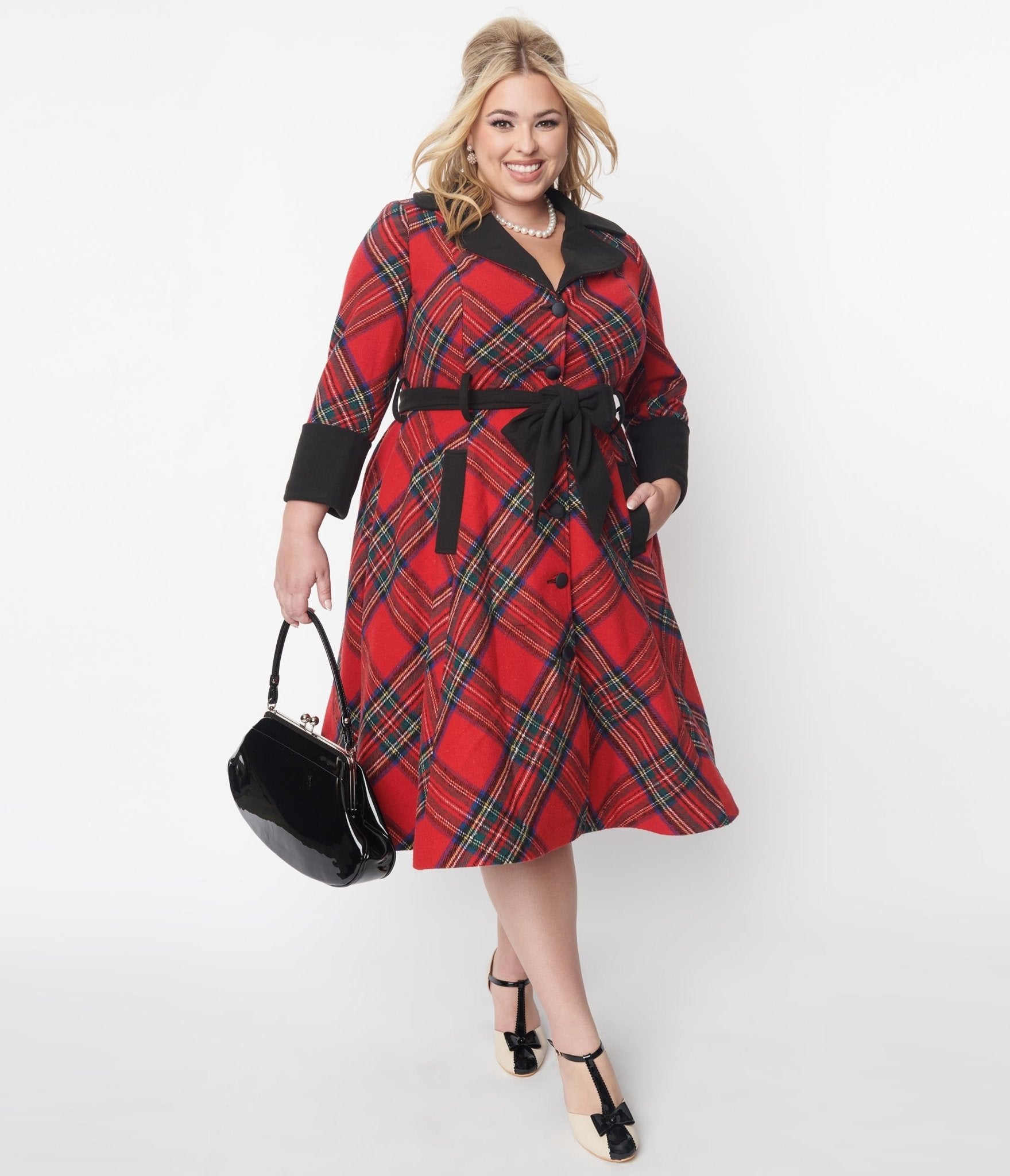 Black vintage swing discount coat