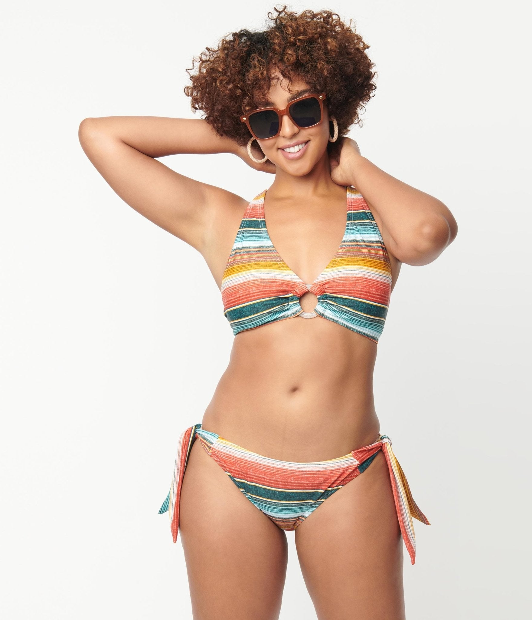 Unique Vintage Serape Stripe Sweet Sash y Swim Bottom