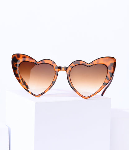 Unique Vintage Tortoise Heart Sunglasses - Unique Vintage - Womens, ACCESSORIES, SUNGLASSES