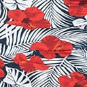 Unique Vintage Tropical Print & Red Hibiscus Monroe High Waist Swim Bottom - Unique Vintage - Womens, SWIM, BOTTOM