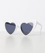 Unique Vintage White Heart Sunglasses