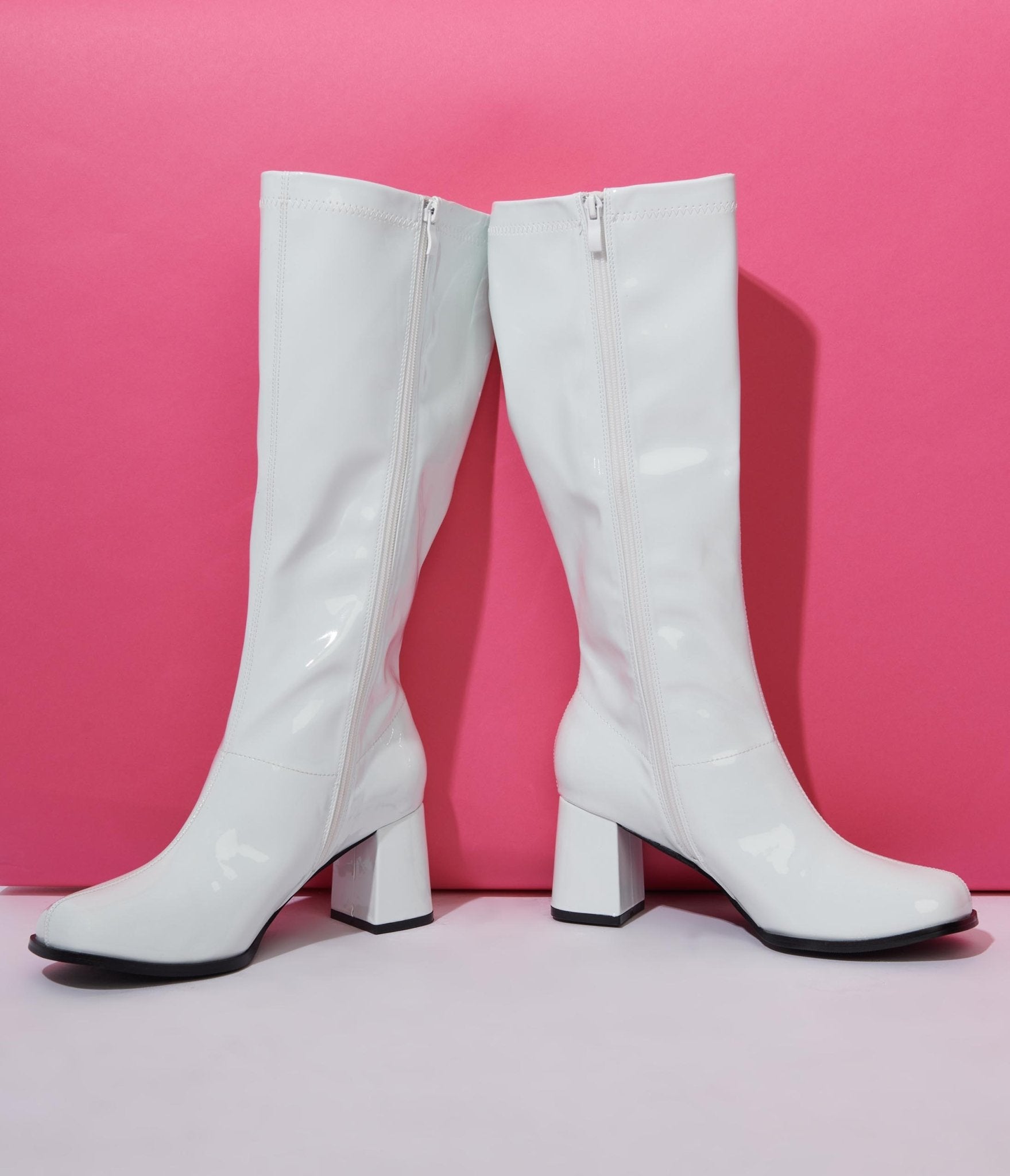 Unique Vintage White Patent Gogo Boot - Unique Vintage - Womens, SHOES, BOOTS